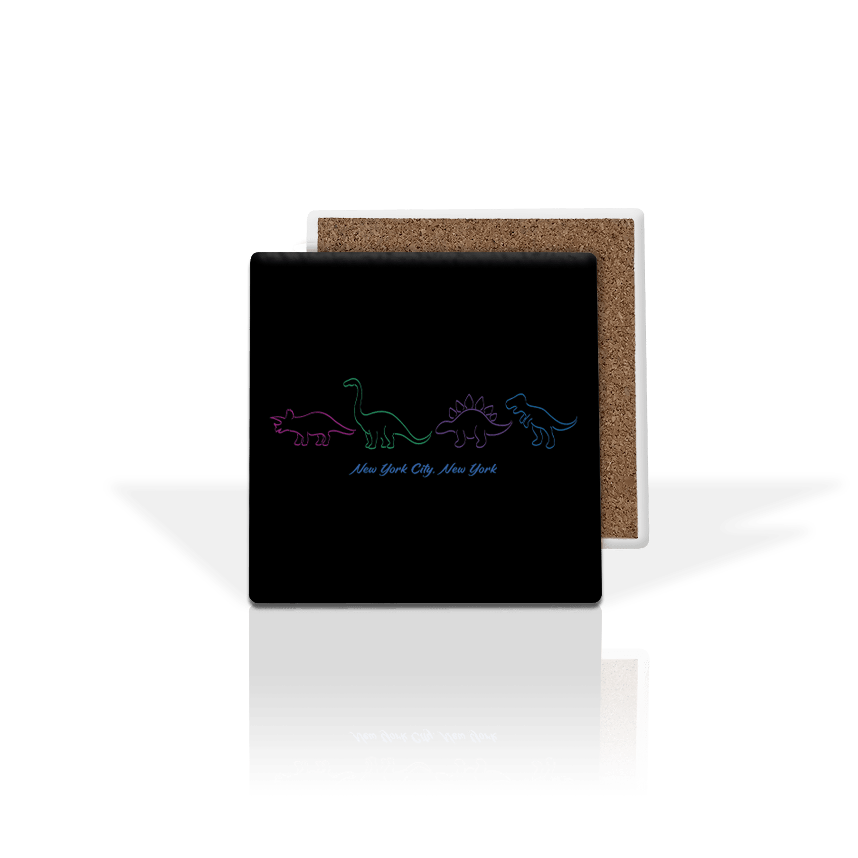 4 Dinosaurs Brush Art
