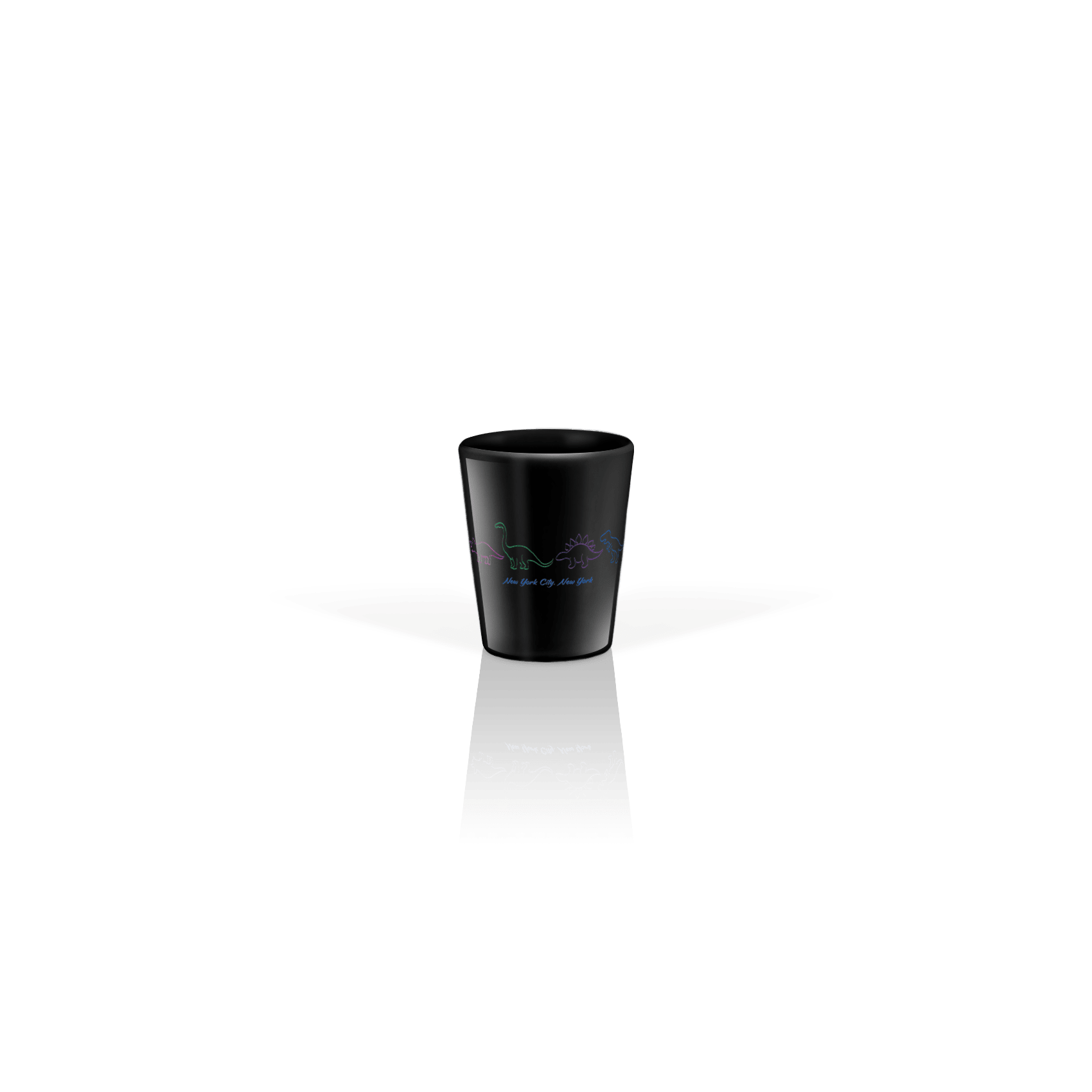 Ceramic Shot Glass 2oz Black