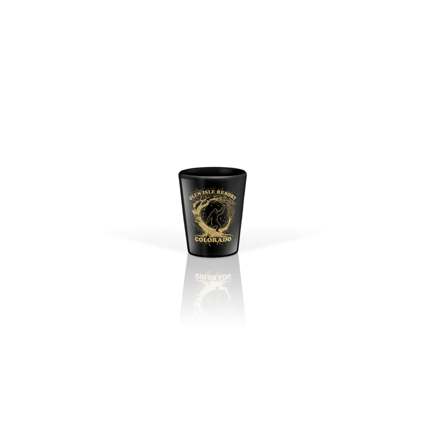 Ceramic Shot Glass 2oz Black