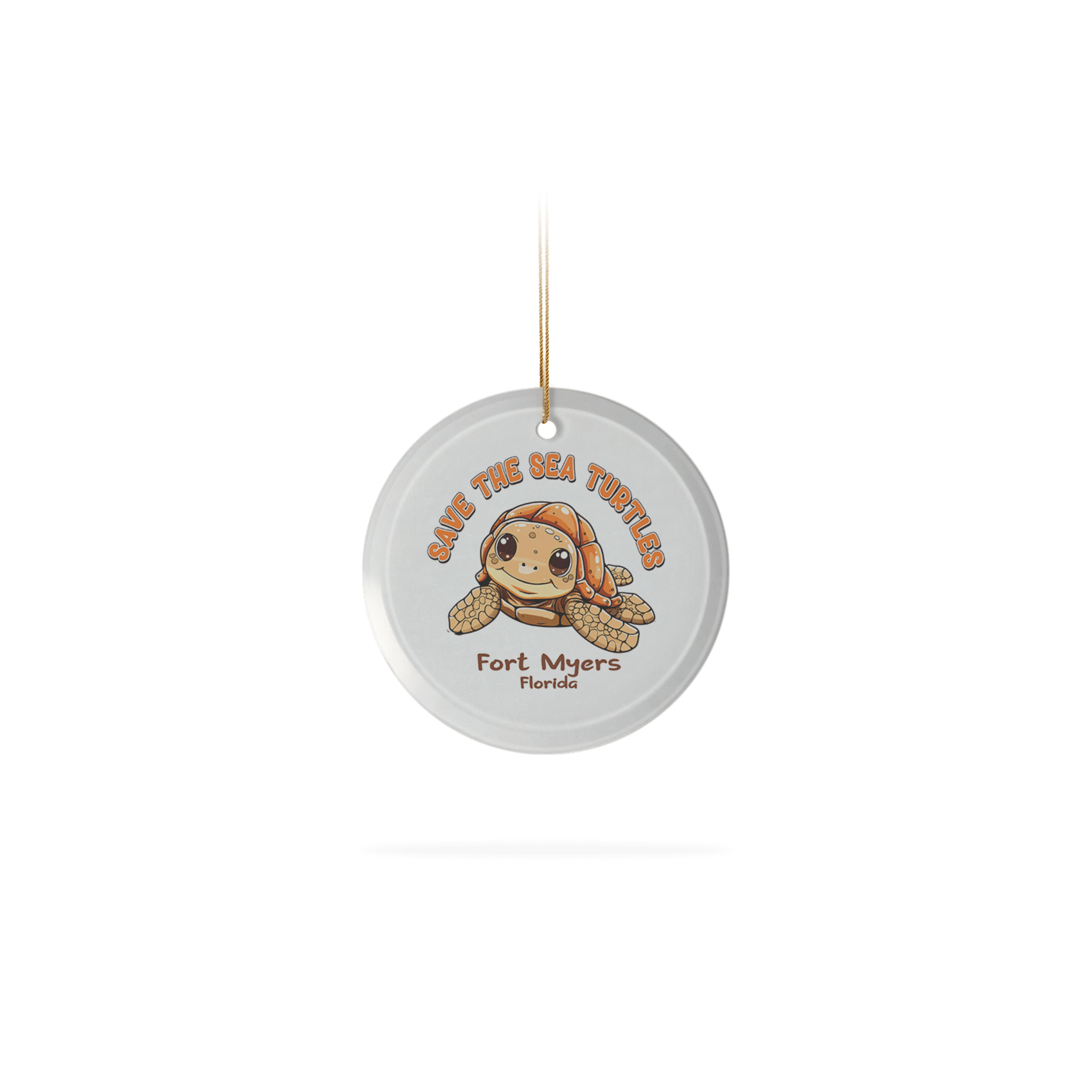 Frosted Glass Ornament 3.5"
