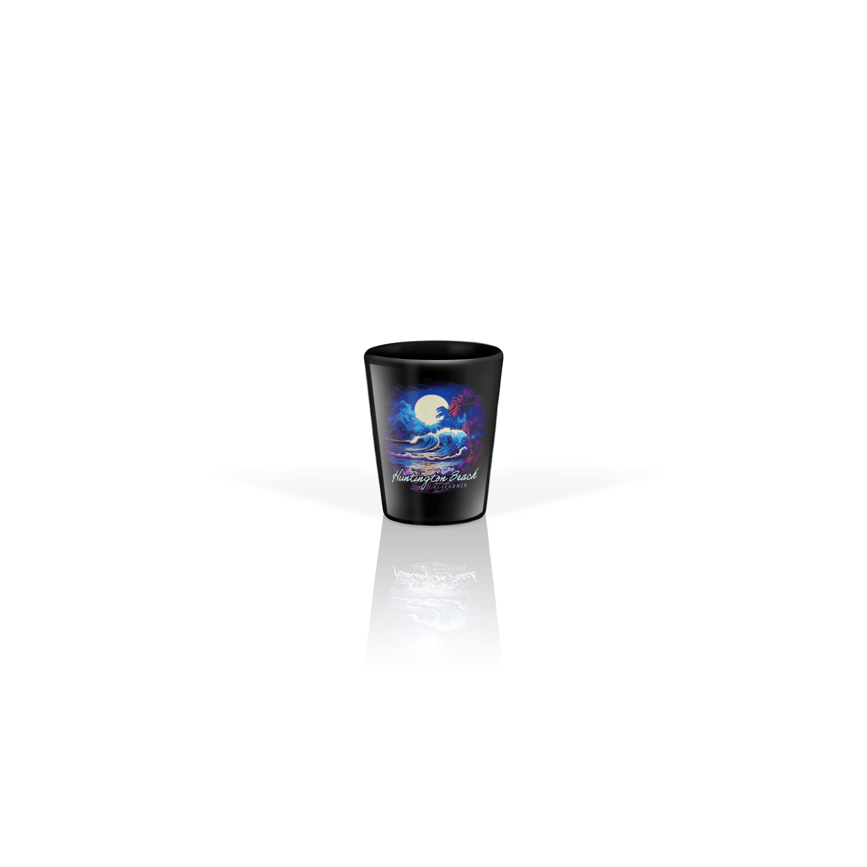 Ceramic Shot Glass 2oz Black
