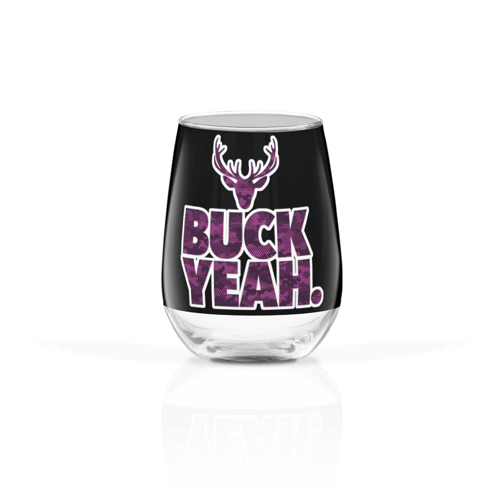 DigCamo Swoosh Left Chest Fuchsia-White - Buck Yeah Back Fuchsia-White