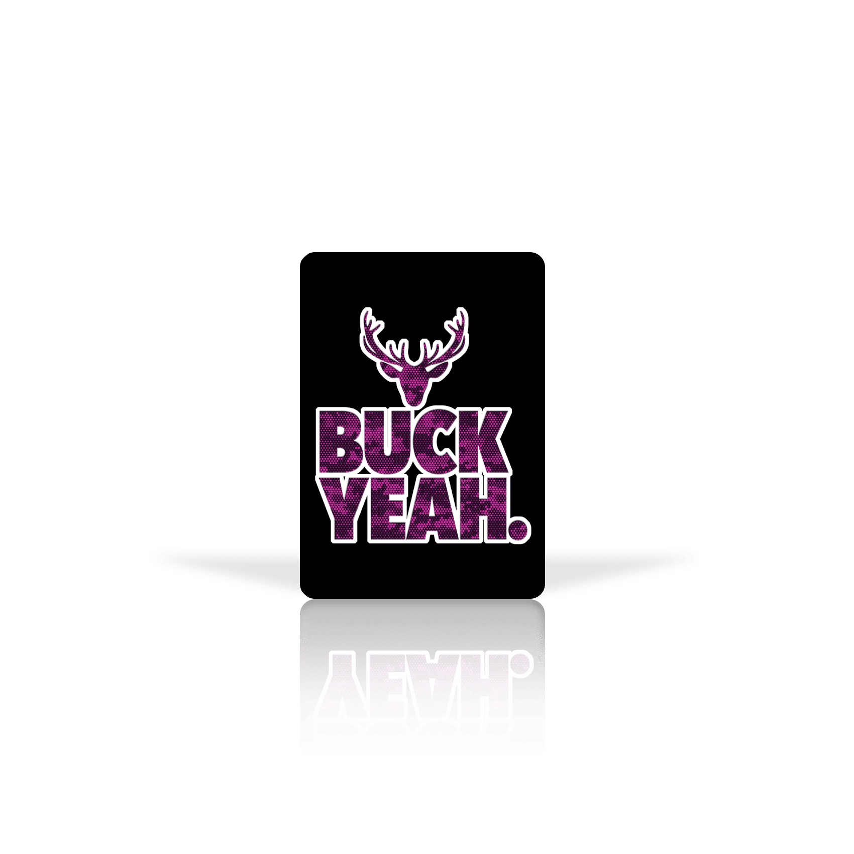 DigCamo Swoosh Left Chest Fuchsia-White - Buck Yeah Back Fuchsia-White