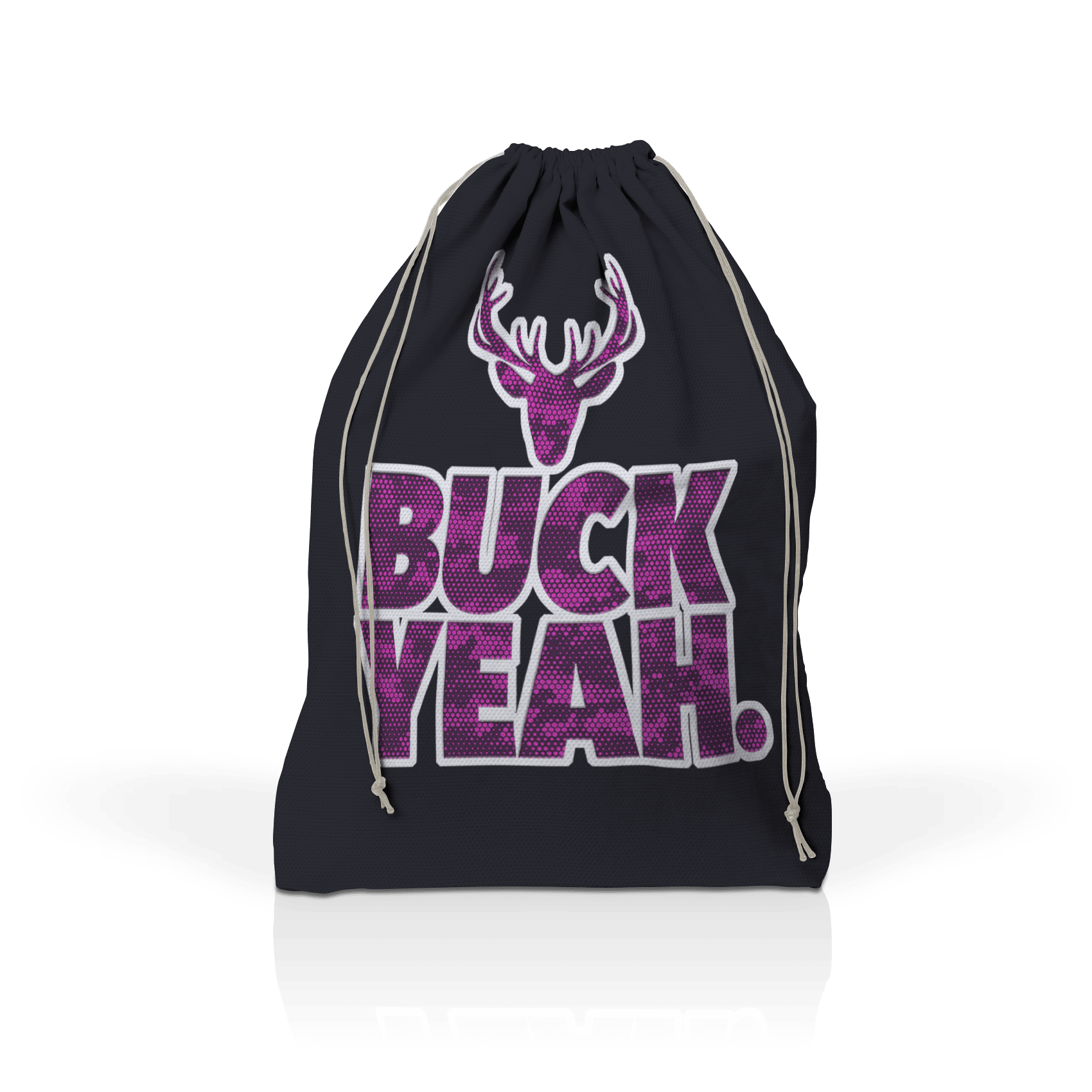 DigCamo Swoosh Left Chest Fuchsia-White - Buck Yeah Back Fuchsia-White