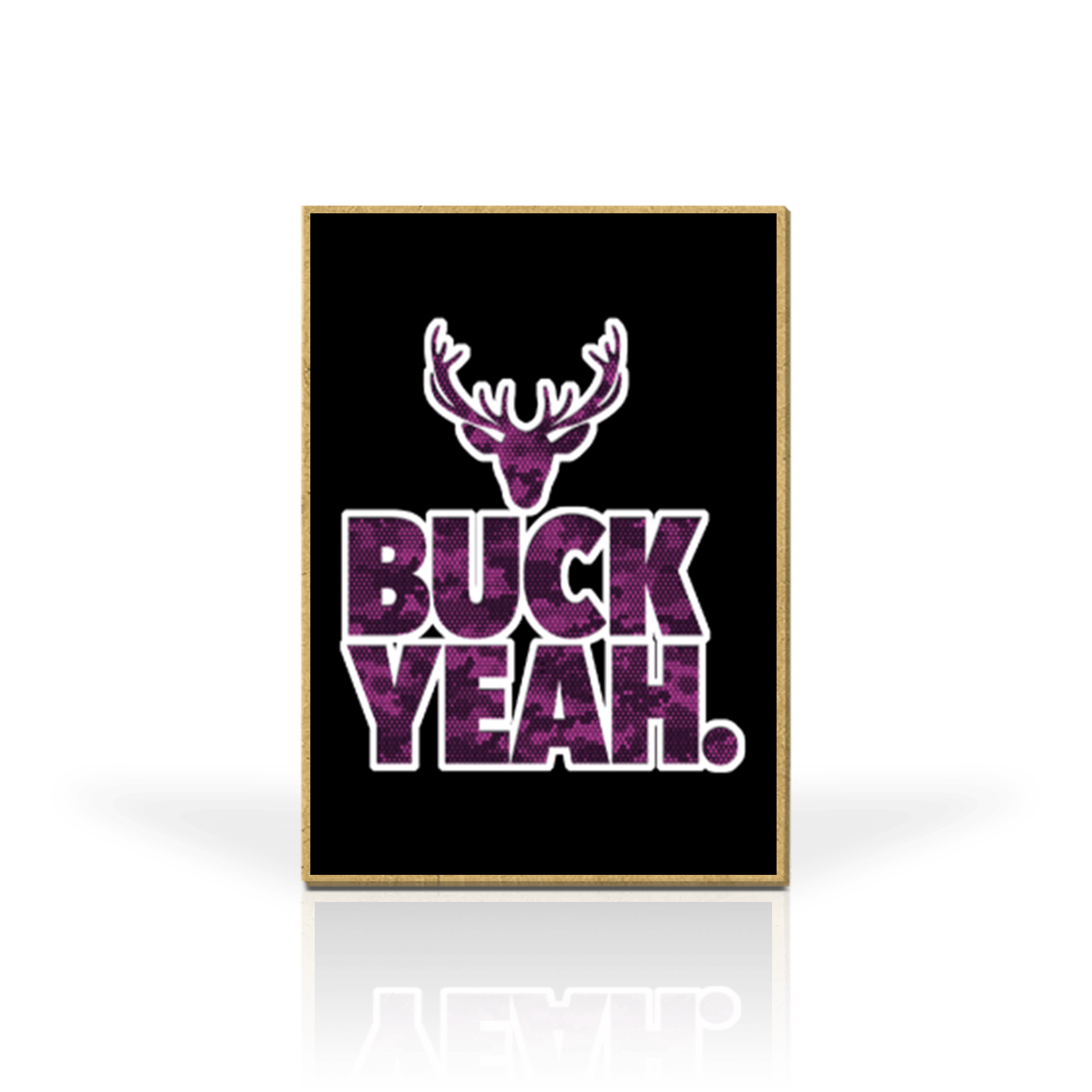DigCamo Swoosh Left Chest Fuchsia-White - Buck Yeah Back Fuchsia-White