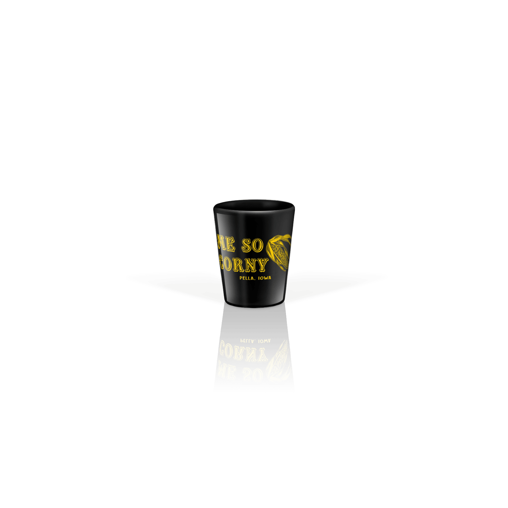 Ceramic Shot Glass 2oz Black