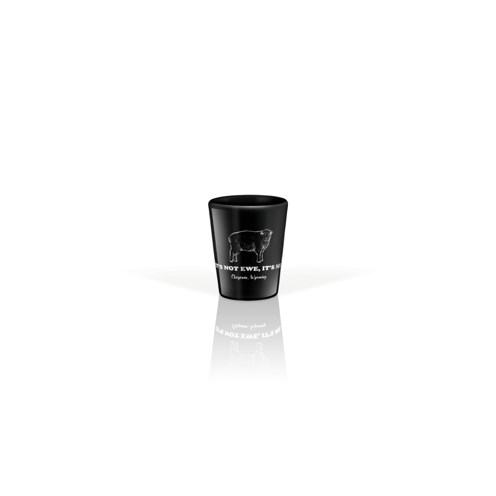 Ceramic Shot Glass 2oz Black