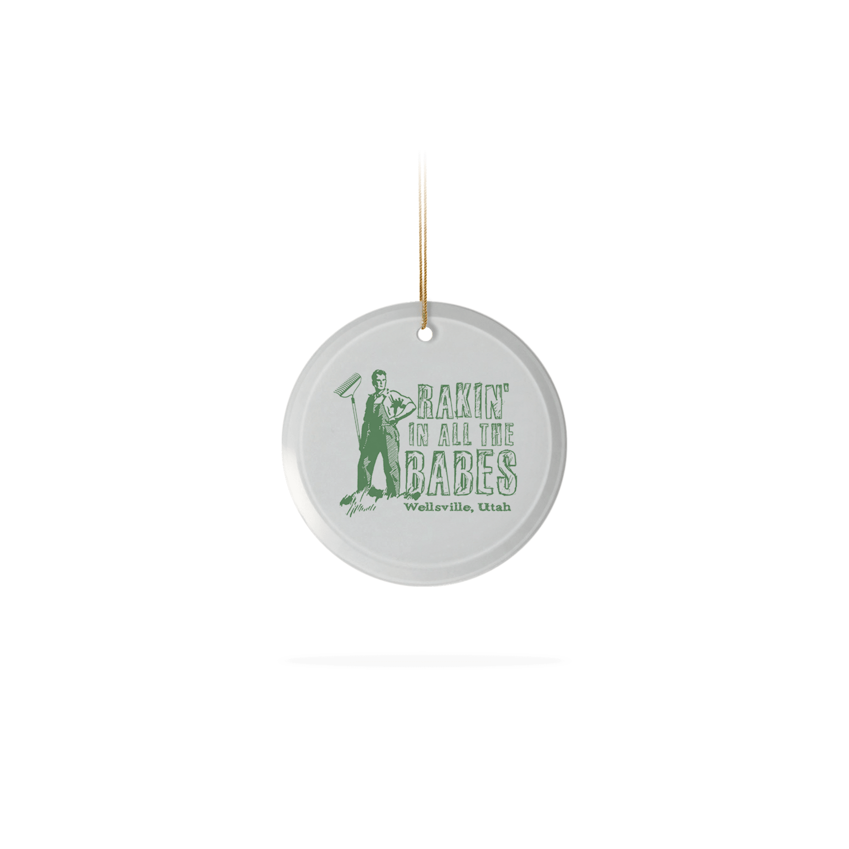 Frosted Glass Ornament 3.5"