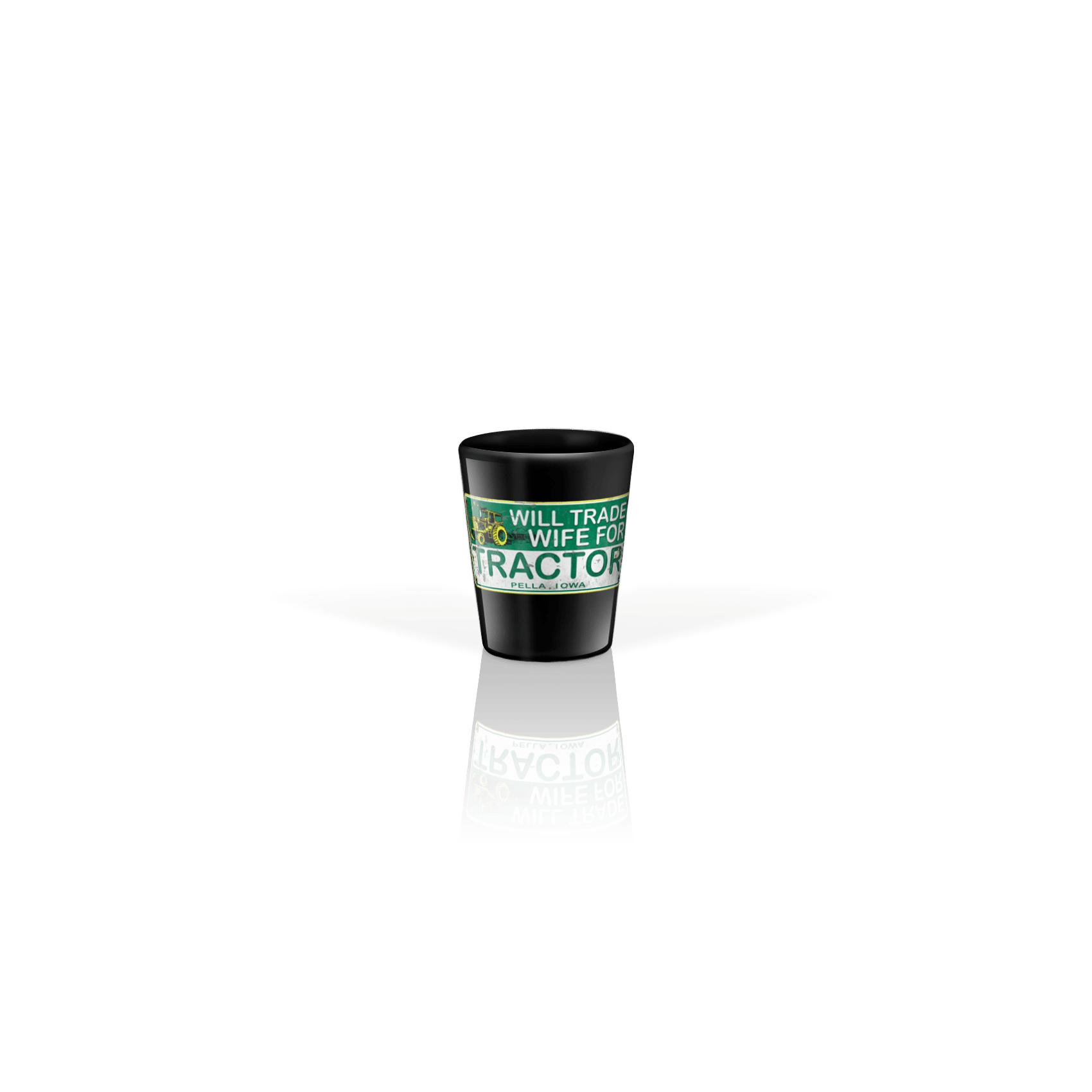 Ceramic Shot Glass 2oz Black