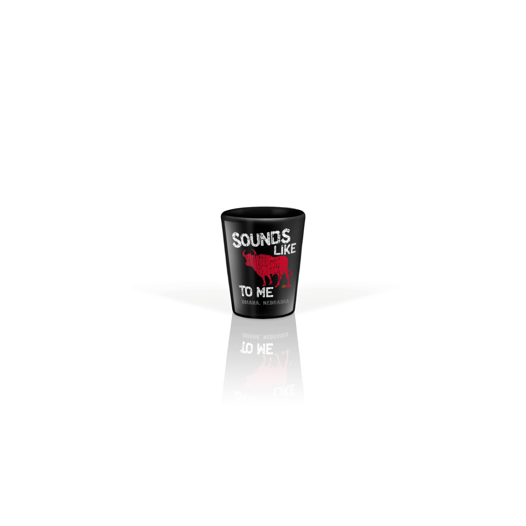 Ceramic Shot Glass 2oz Black