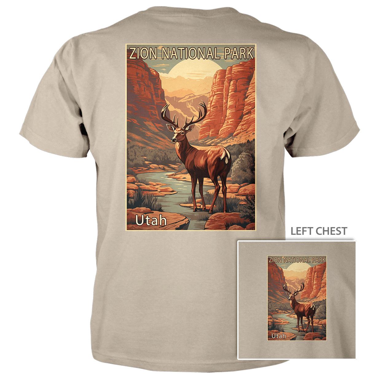 Deer In Canyon Poster