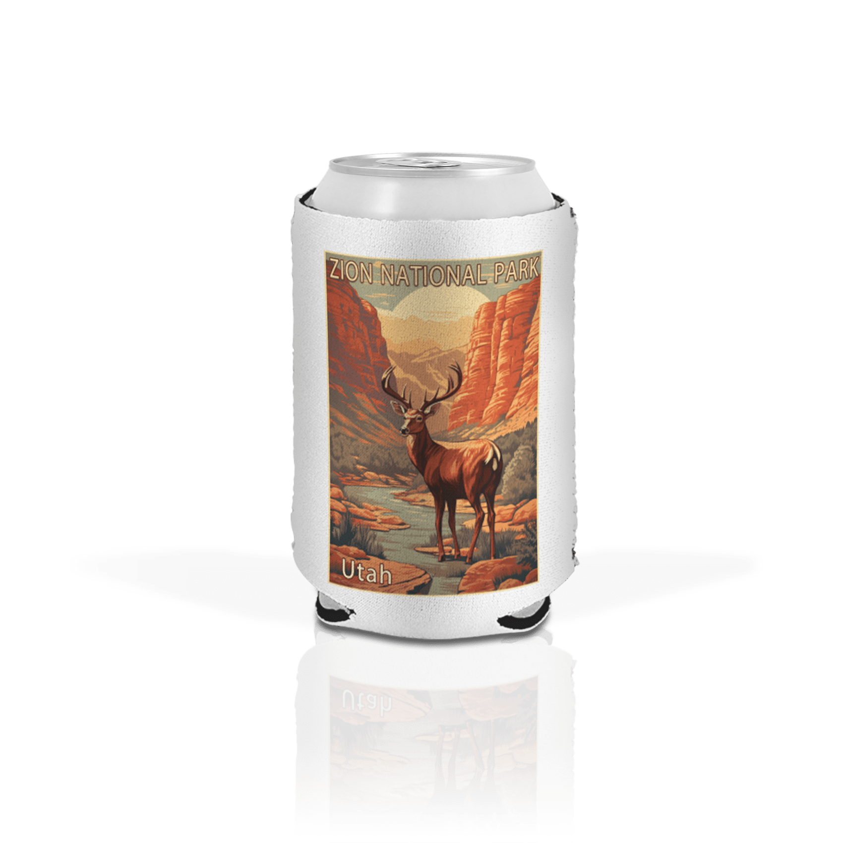 Deer In Canyon Poster