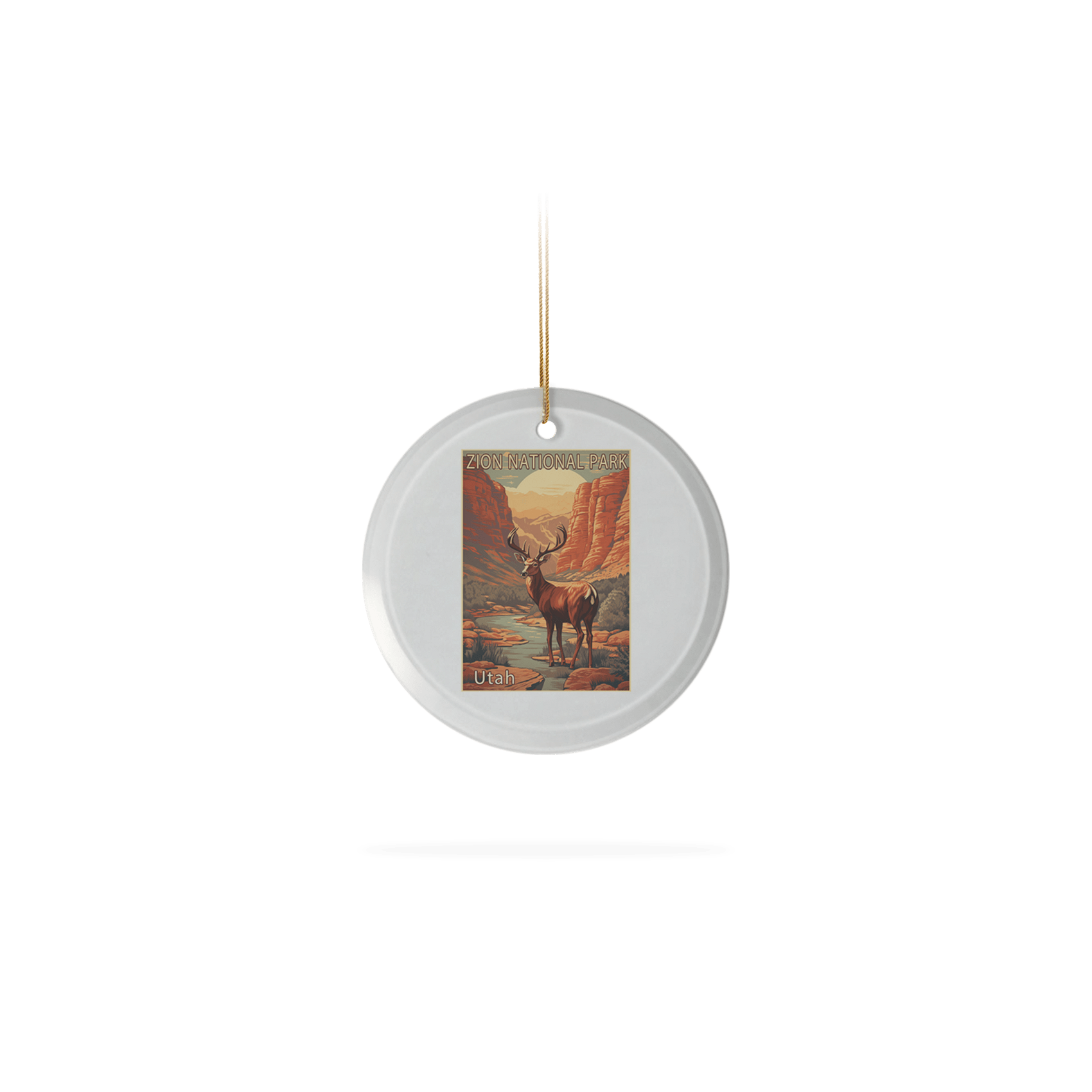 Frosted Glass Ornament 3.5"