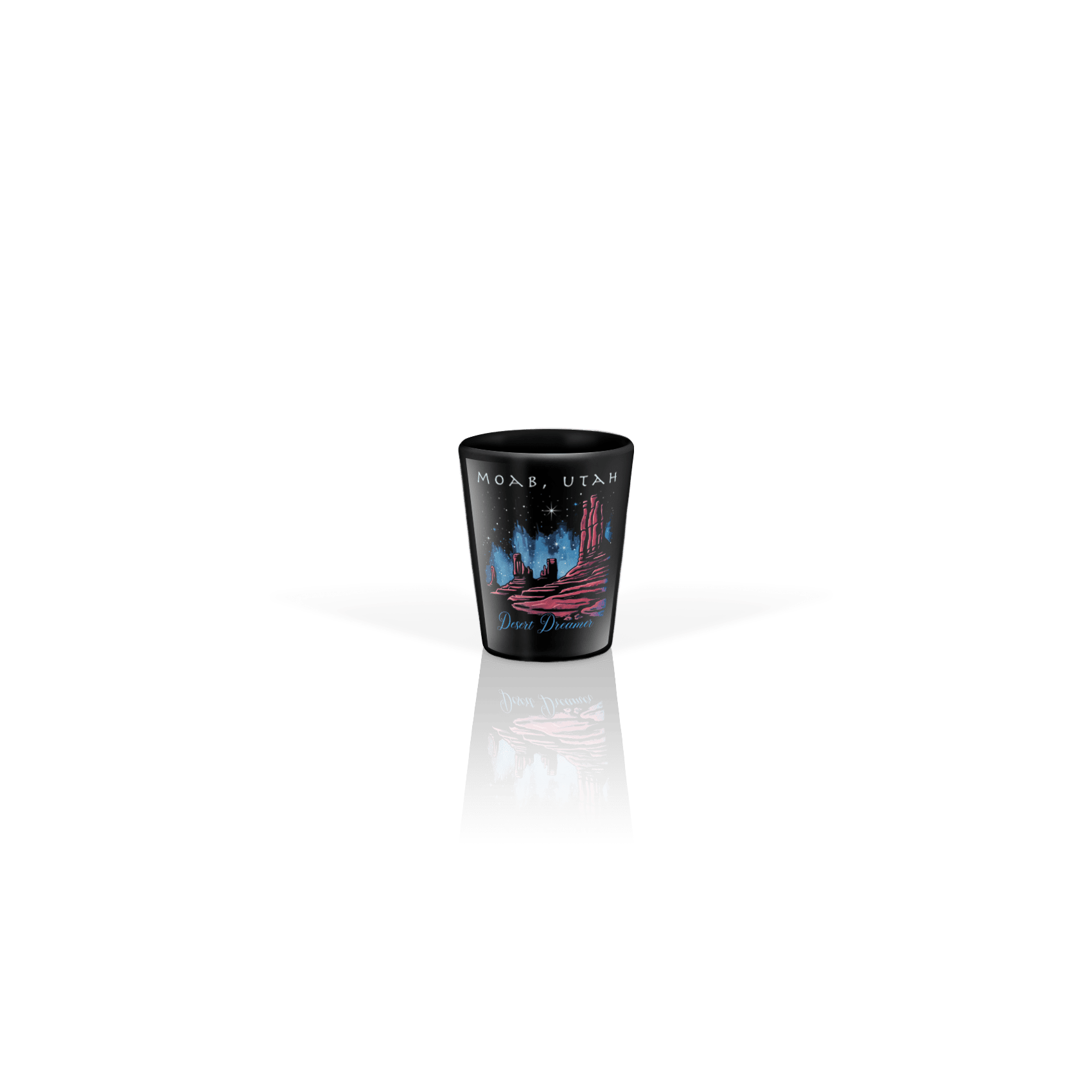 Ceramic Shot Glass 2oz Black