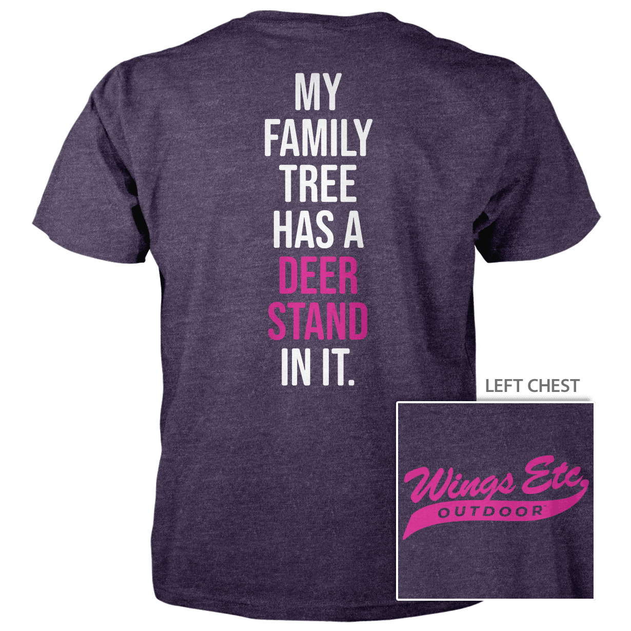 Deer Stand Fuschia-White