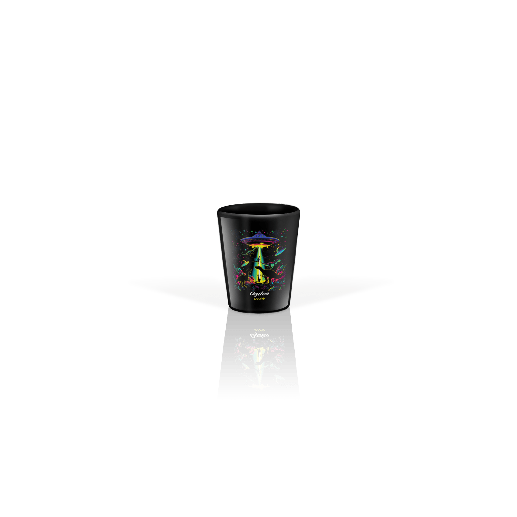 Ceramic Shot Glass 2oz Black