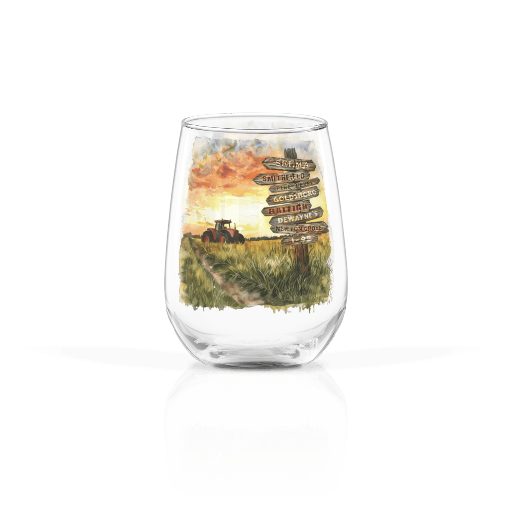 Clear 17oz Stemless Wine Glass