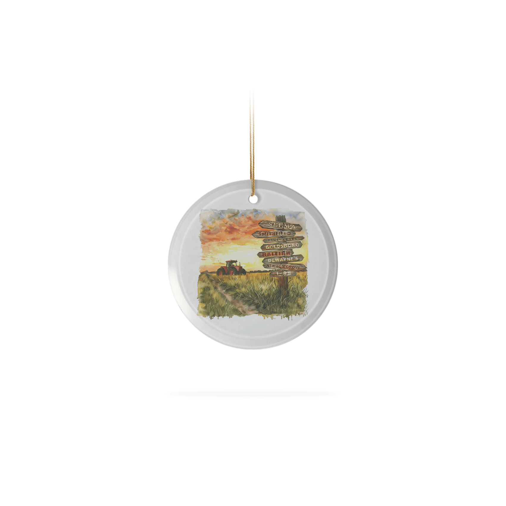 Frosted Glass Ornament 3.5"