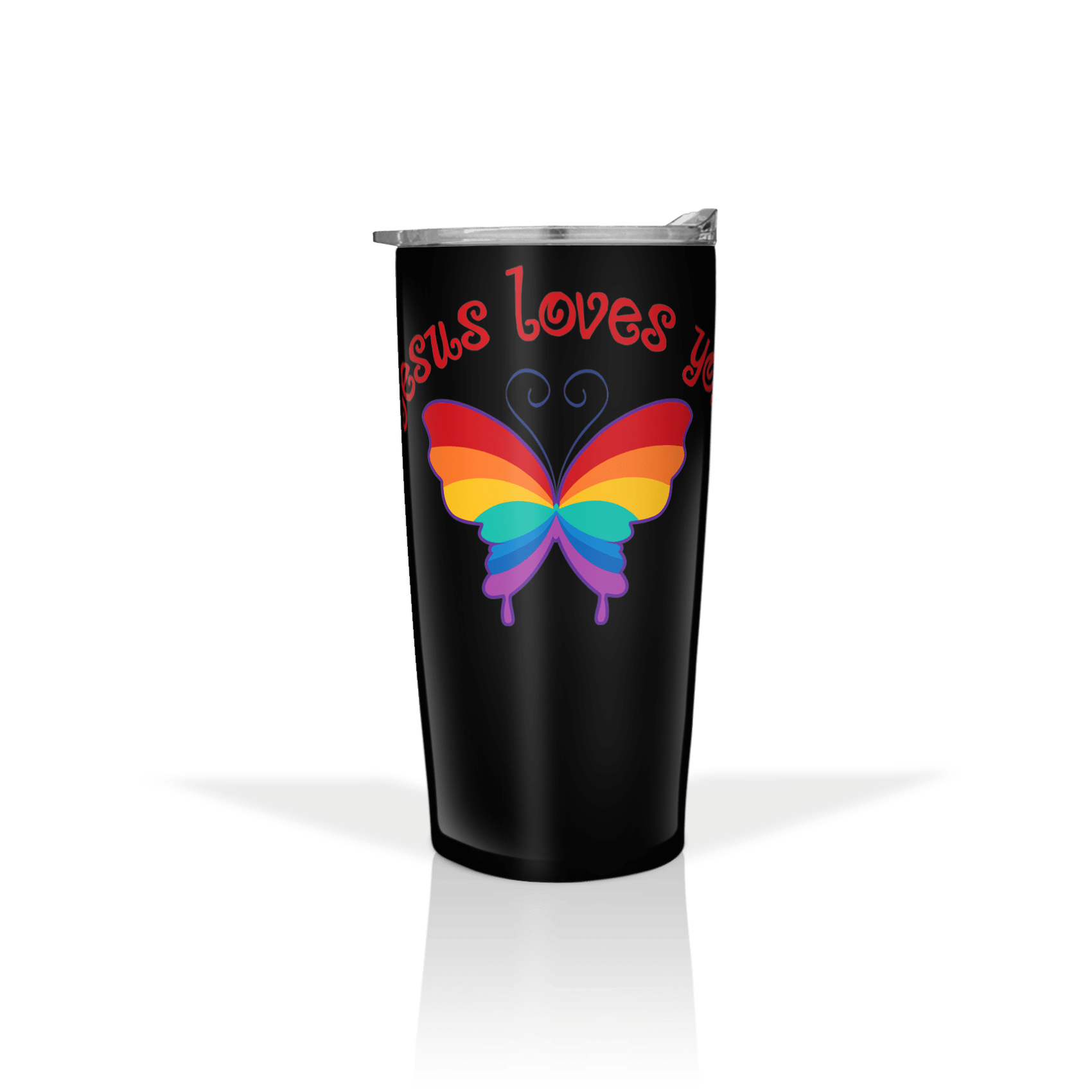 Jesus Loves You Rainbow Butterfly