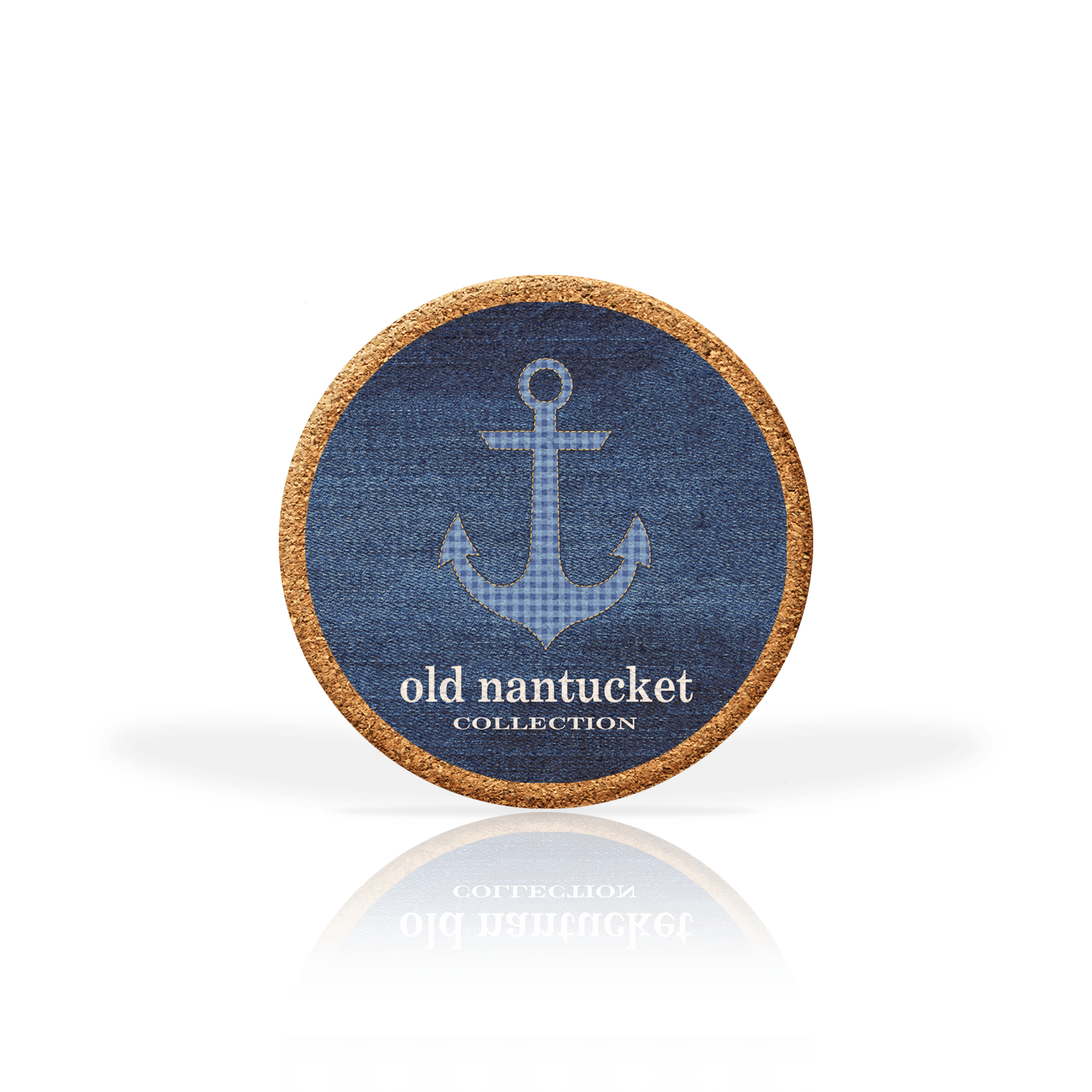 Gingham Anchor Blue BG