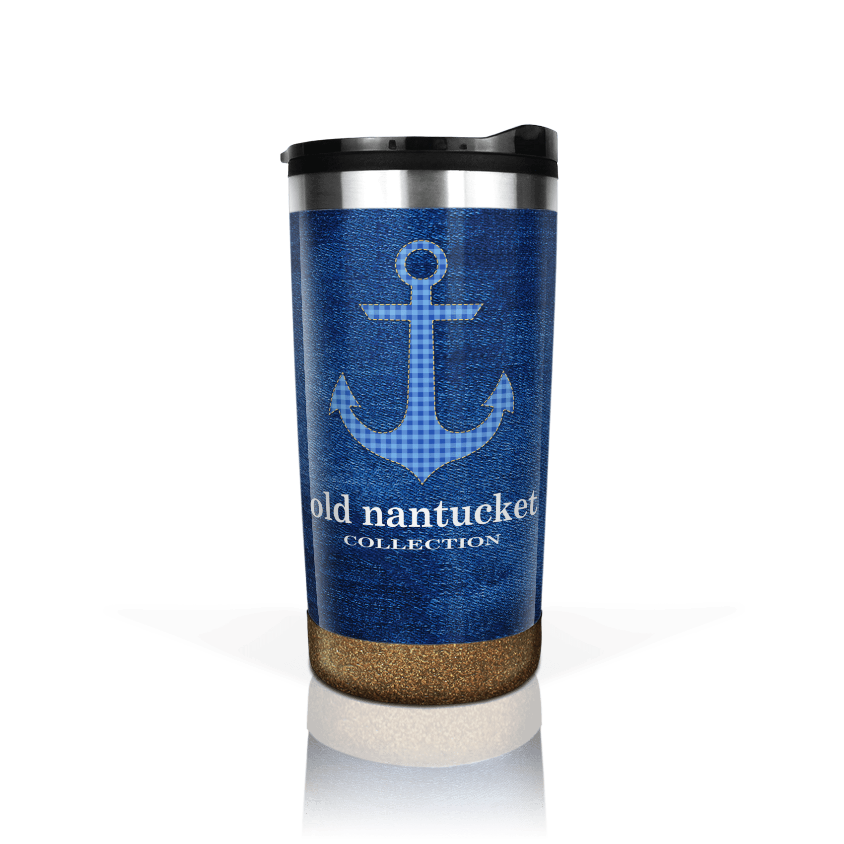 Gingham Anchor Blue BG