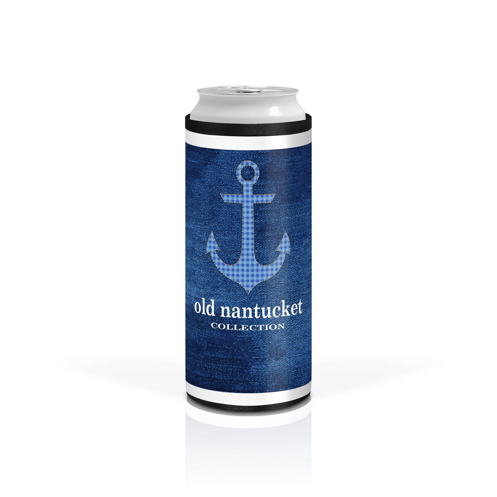 Gingham Anchor Blue BG