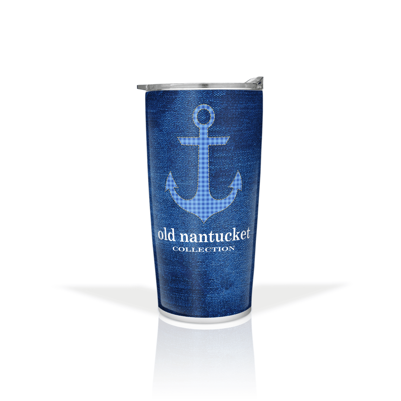 Gingham Anchor Blue BG
