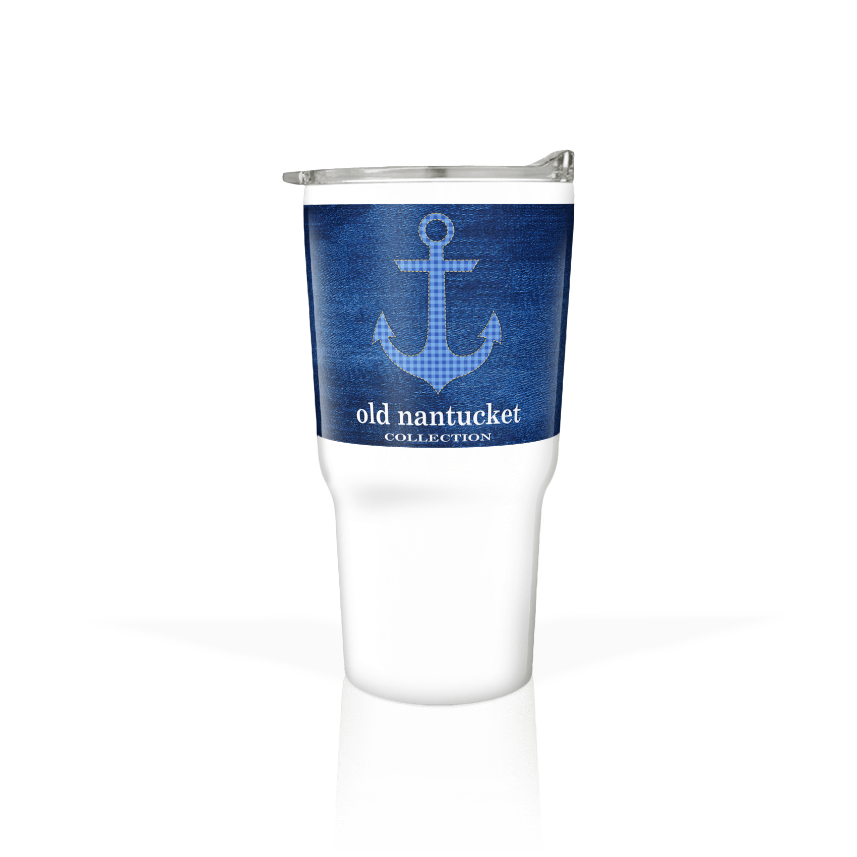 Gingham Anchor Blue BG