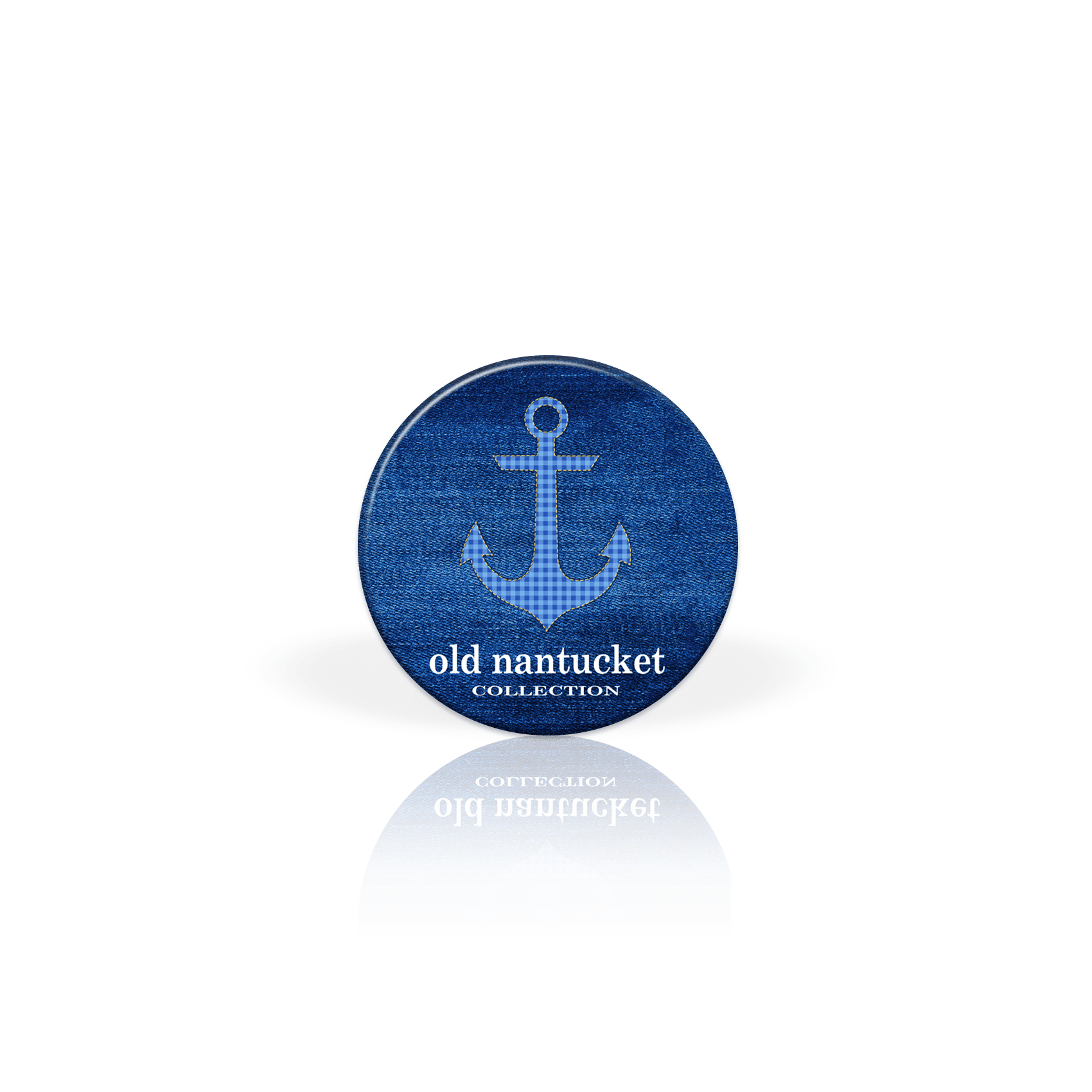Gingham Anchor Blue BG