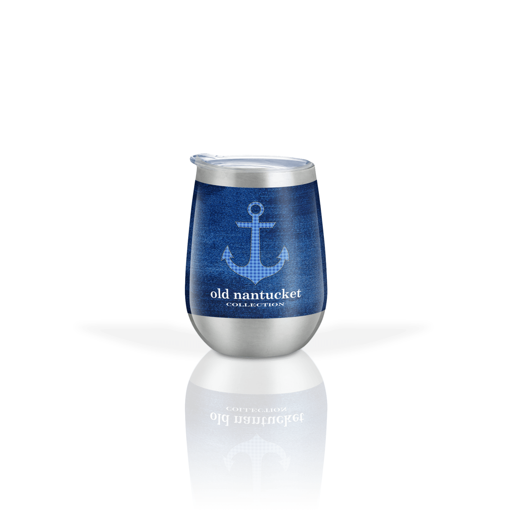 Gingham Anchor Blue BG