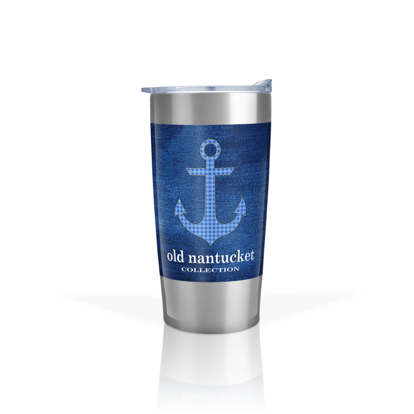 Gingham Anchor Blue BG