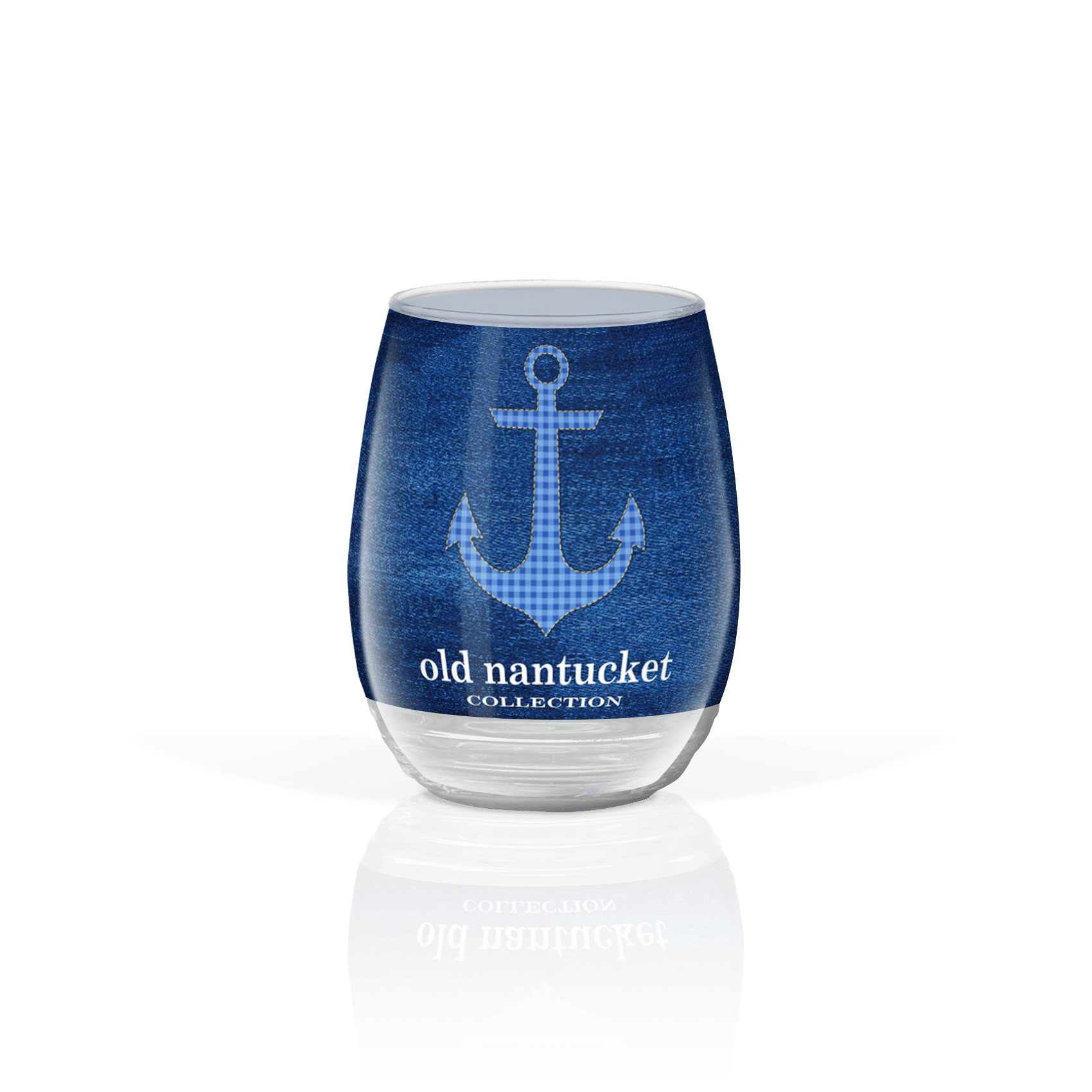 Gingham Anchor Blue BG