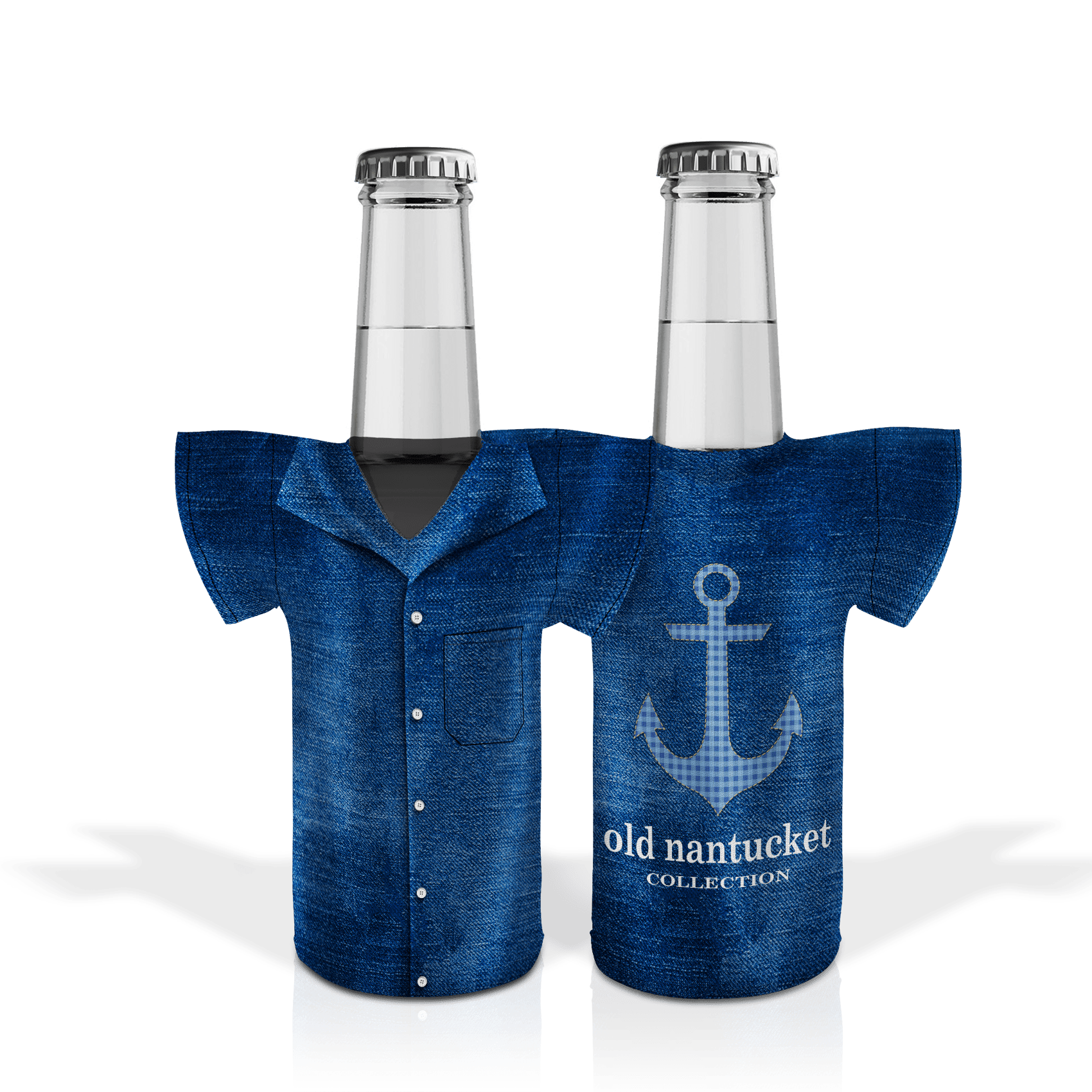 Gingham Anchor Blue BG