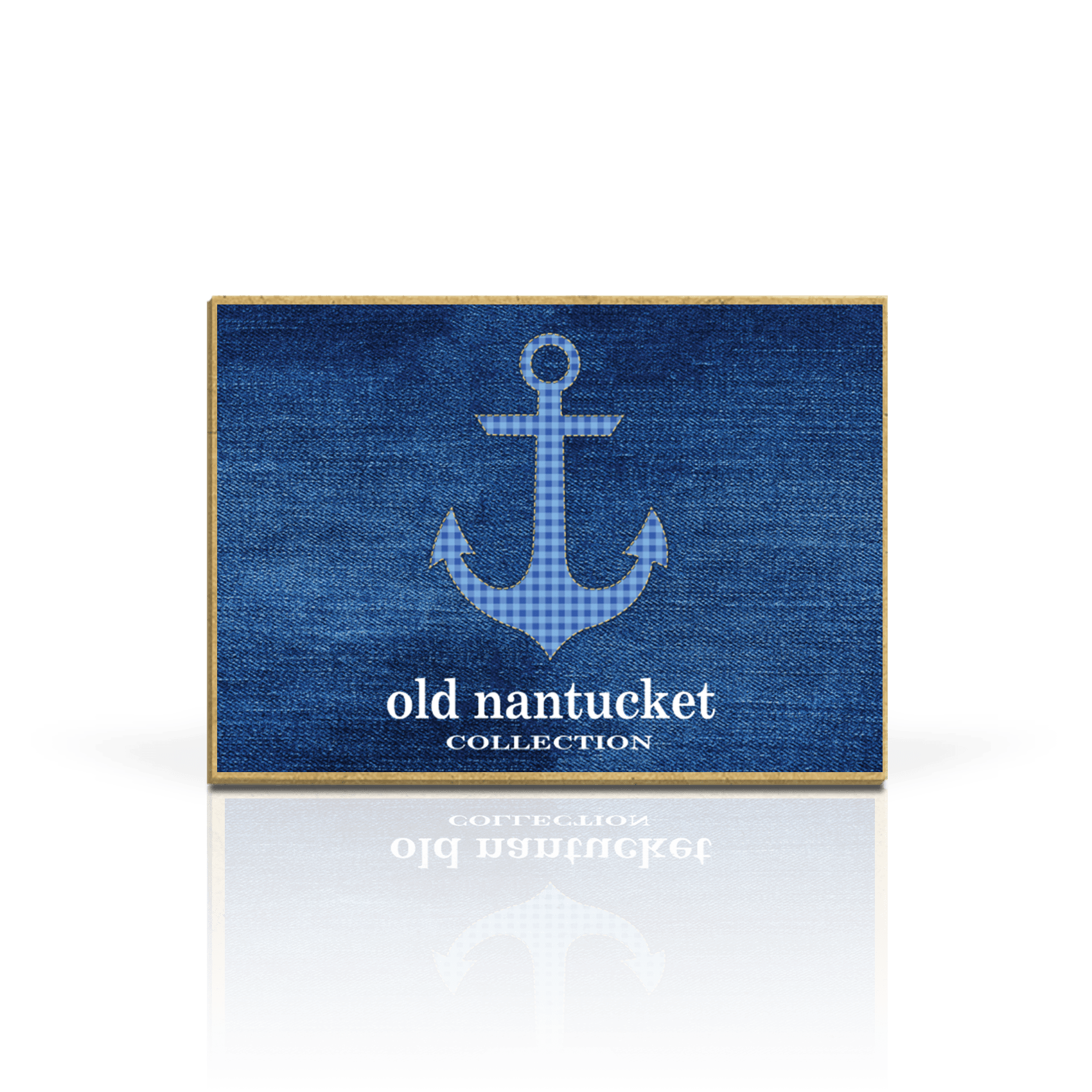 Gingham Anchor Blue BG