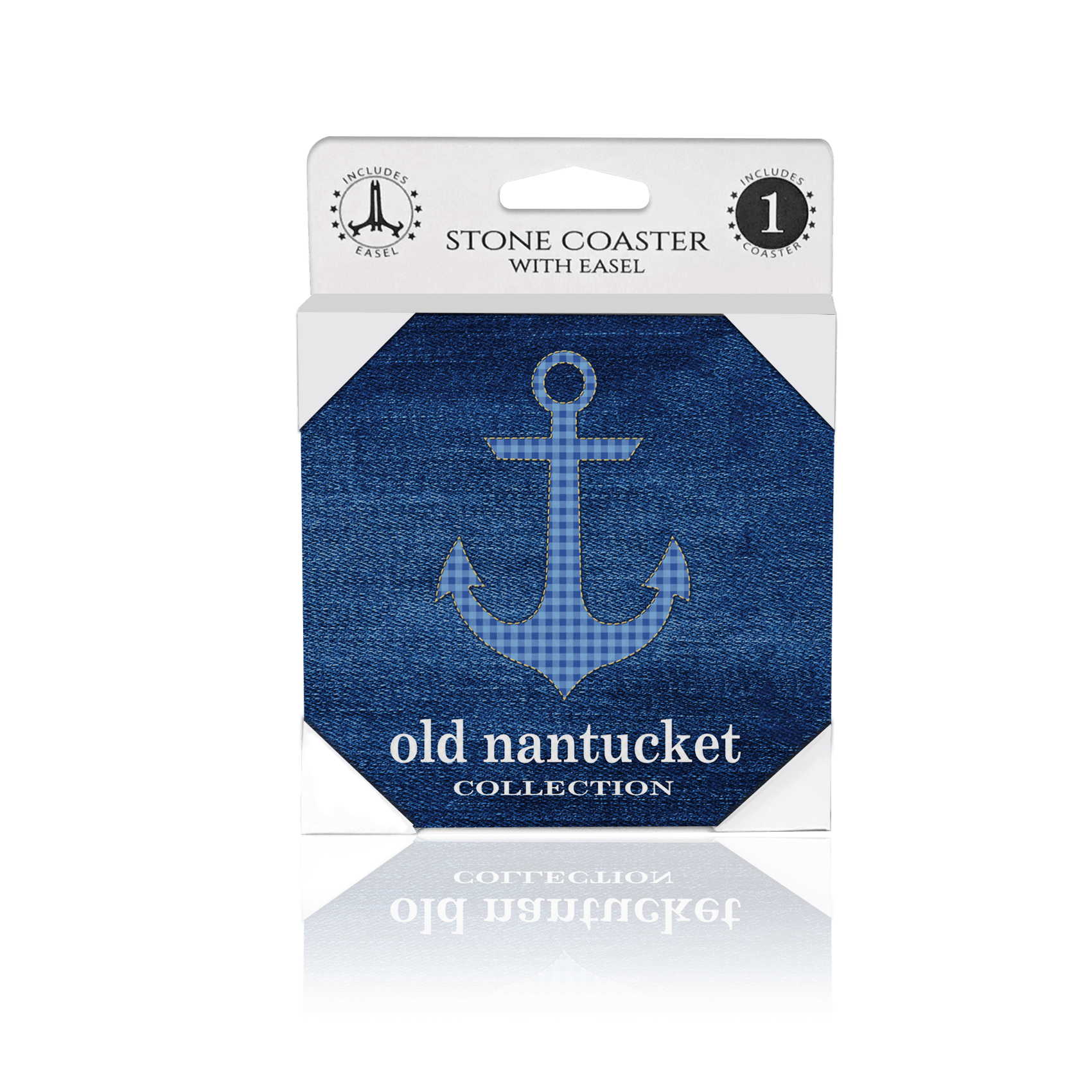 Gingham Anchor Blue BG