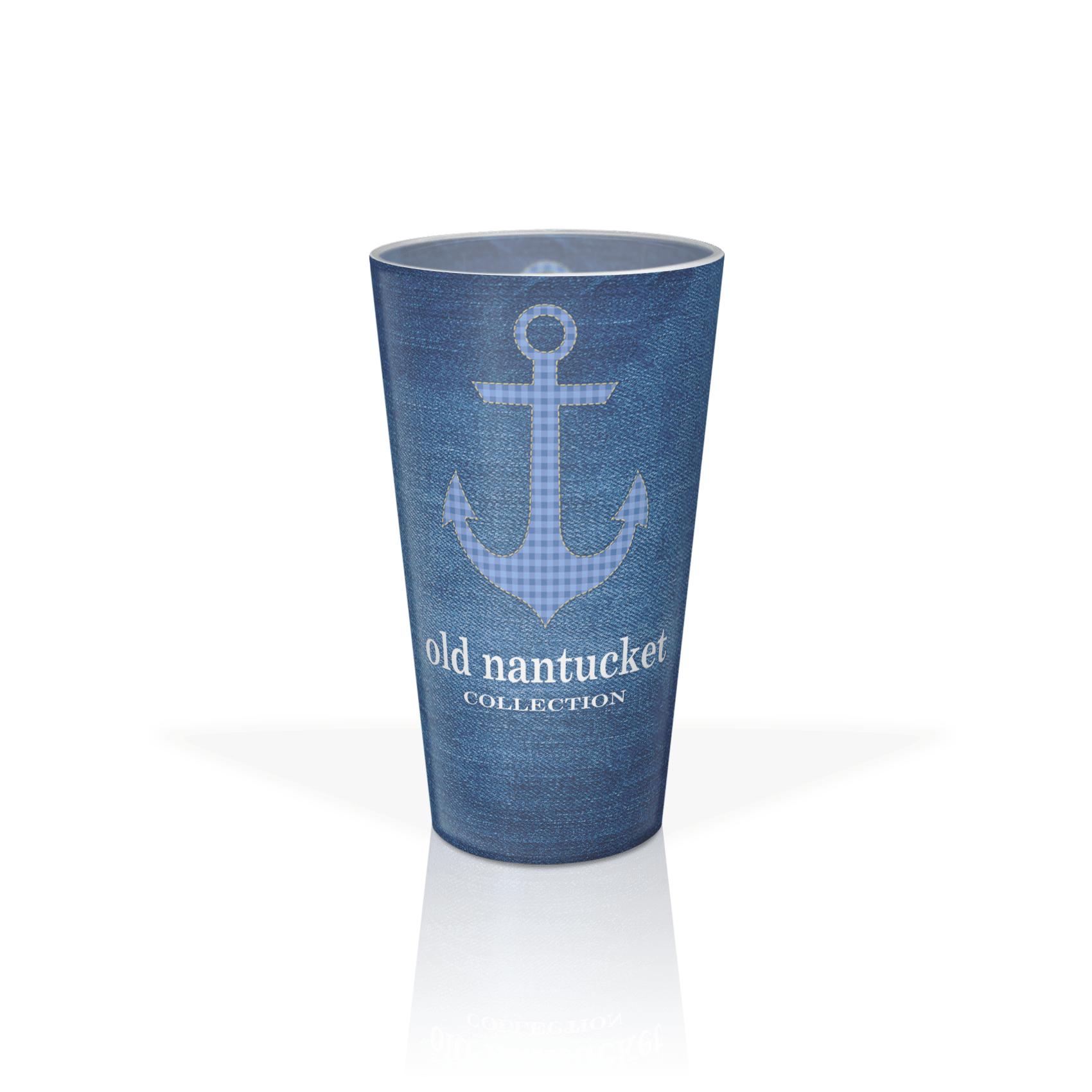 Gingham Anchor Blue BG