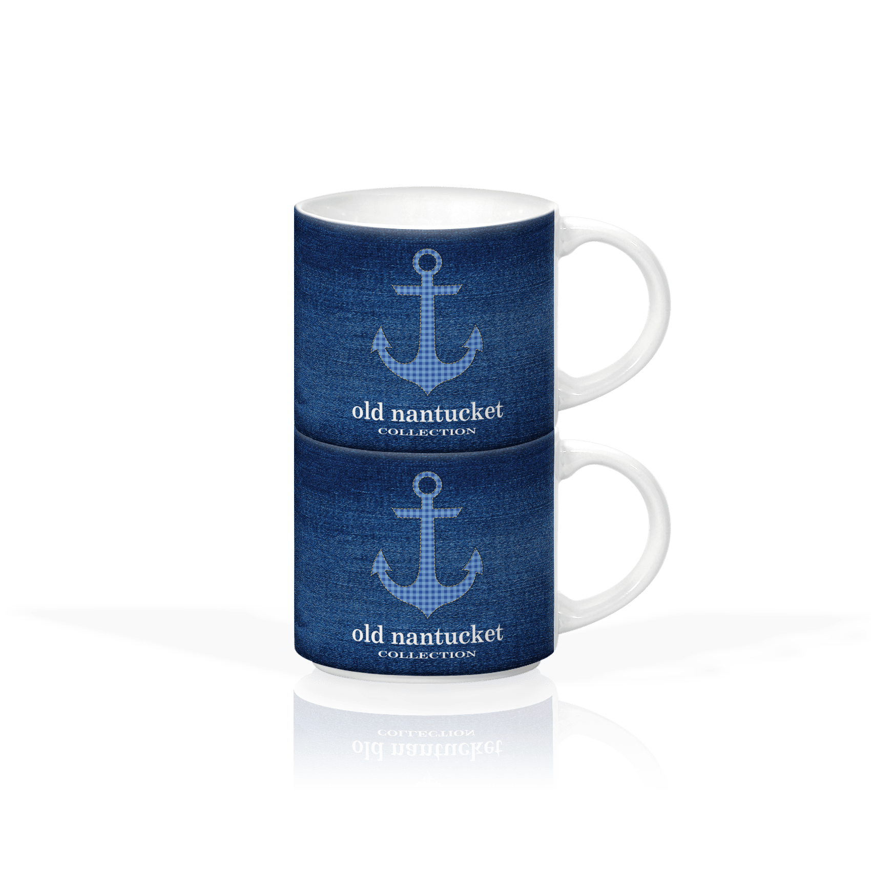Gingham Anchor Blue BG