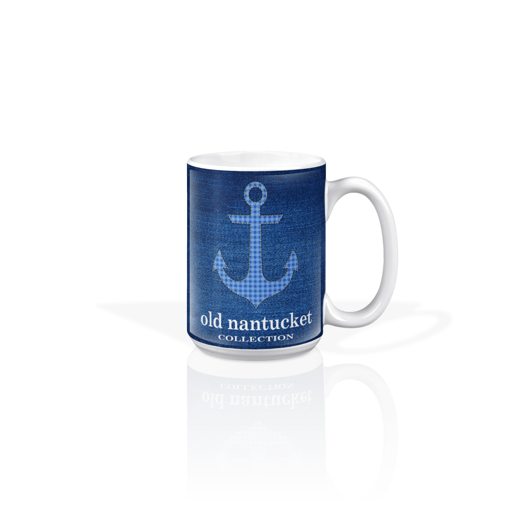 Gingham Anchor Blue BG
