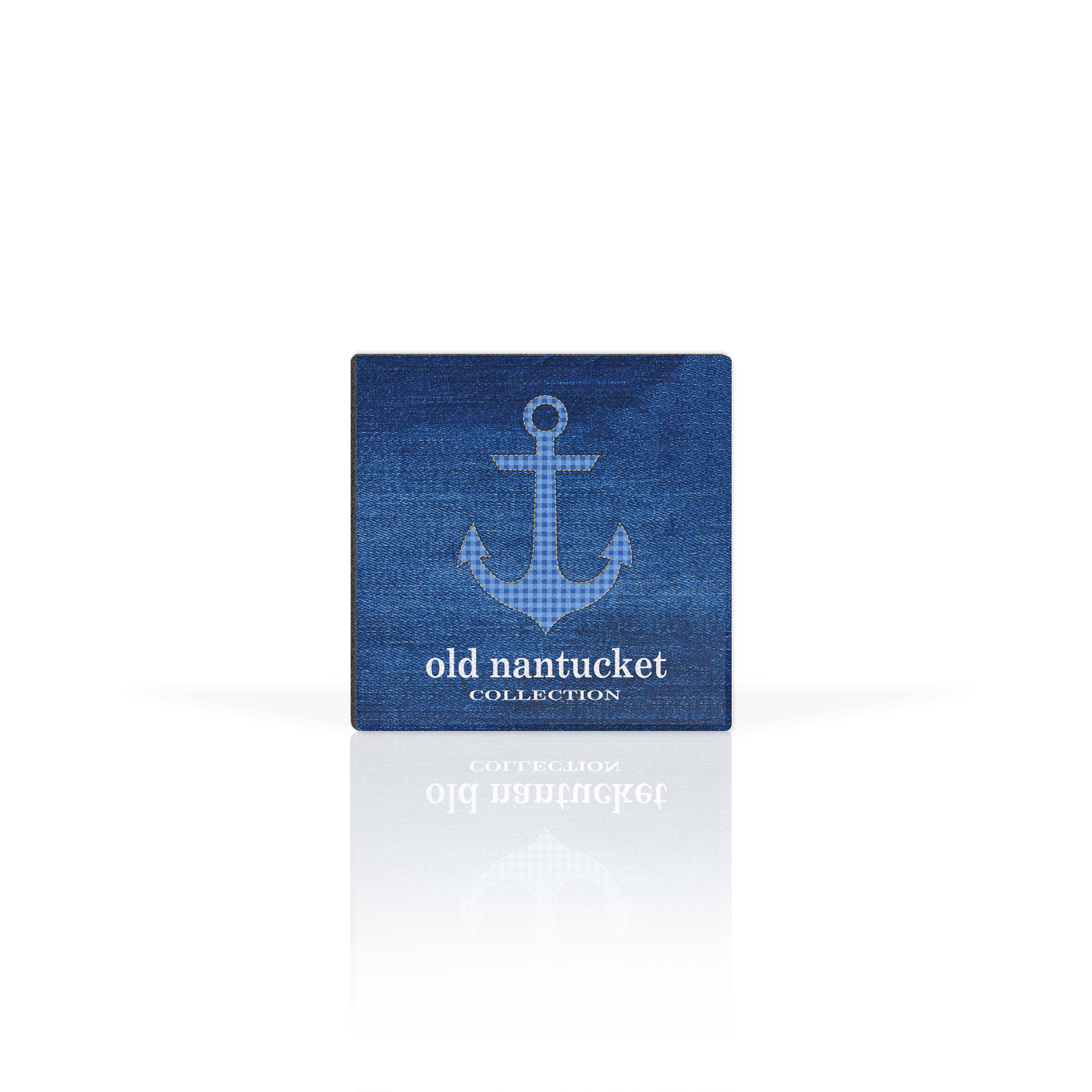 Gingham Anchor Blue BG