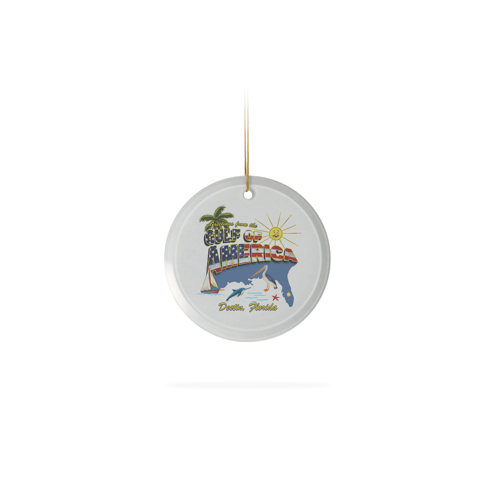 Frosted Glass Ornament 3.5"