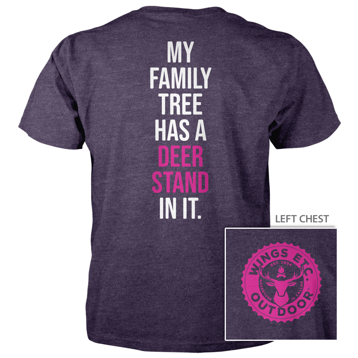 Deer Stand Fuschia-White - 2