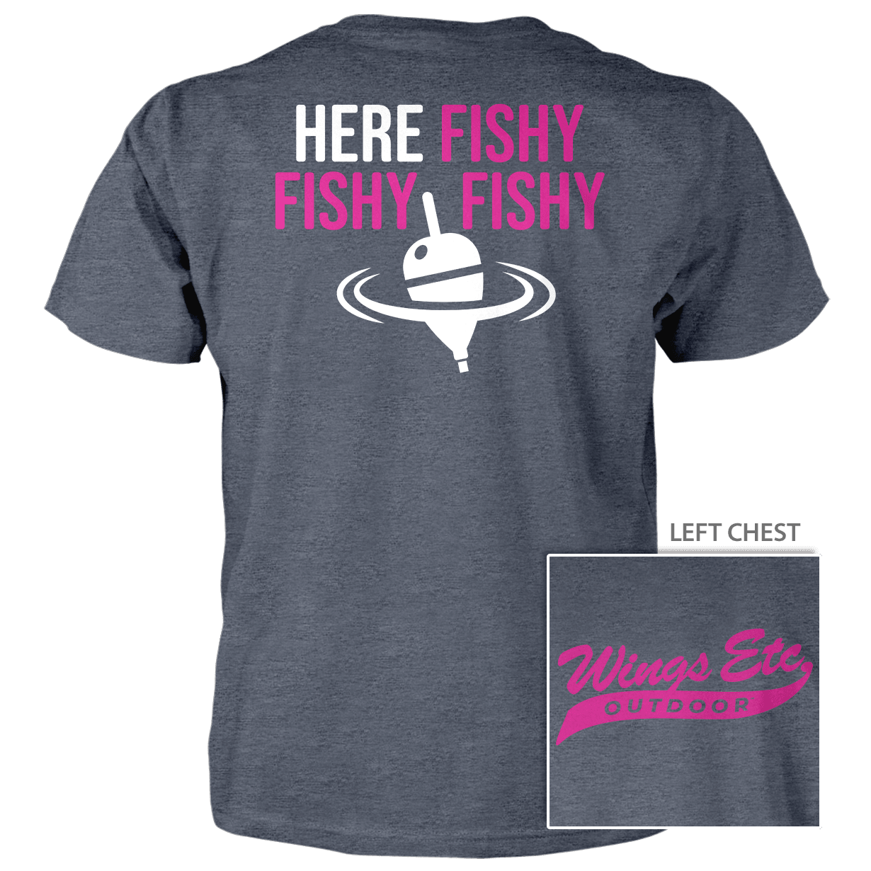 Here Fishy Fuschia White