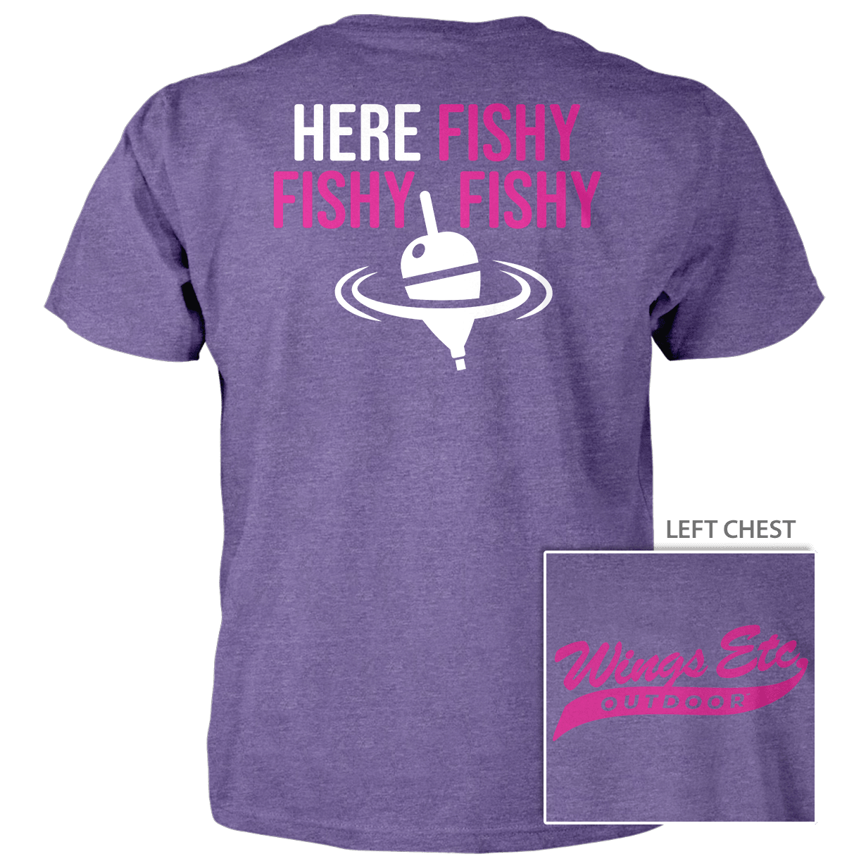 Here Fishy Fuschia White