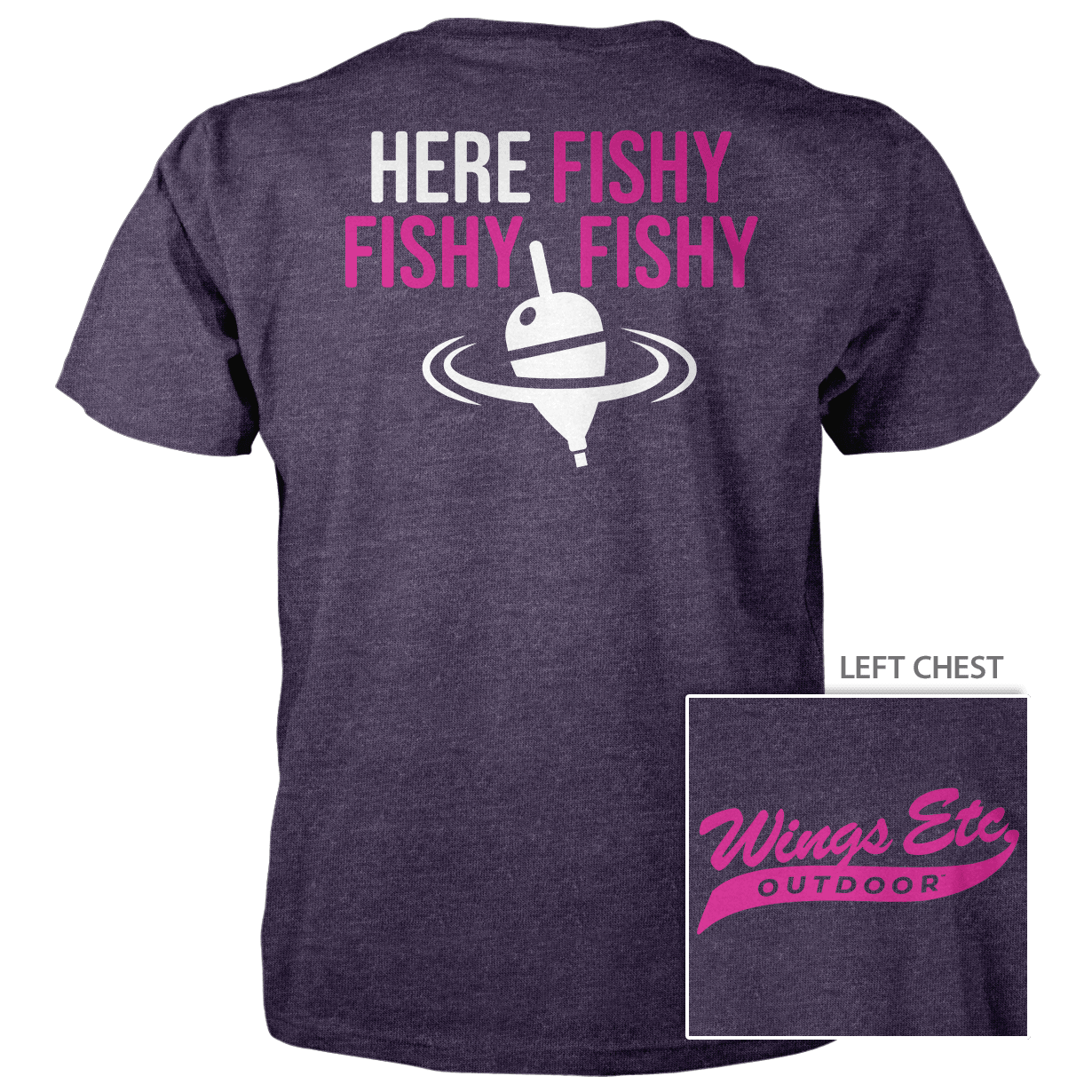 Here Fishy Fuschia White