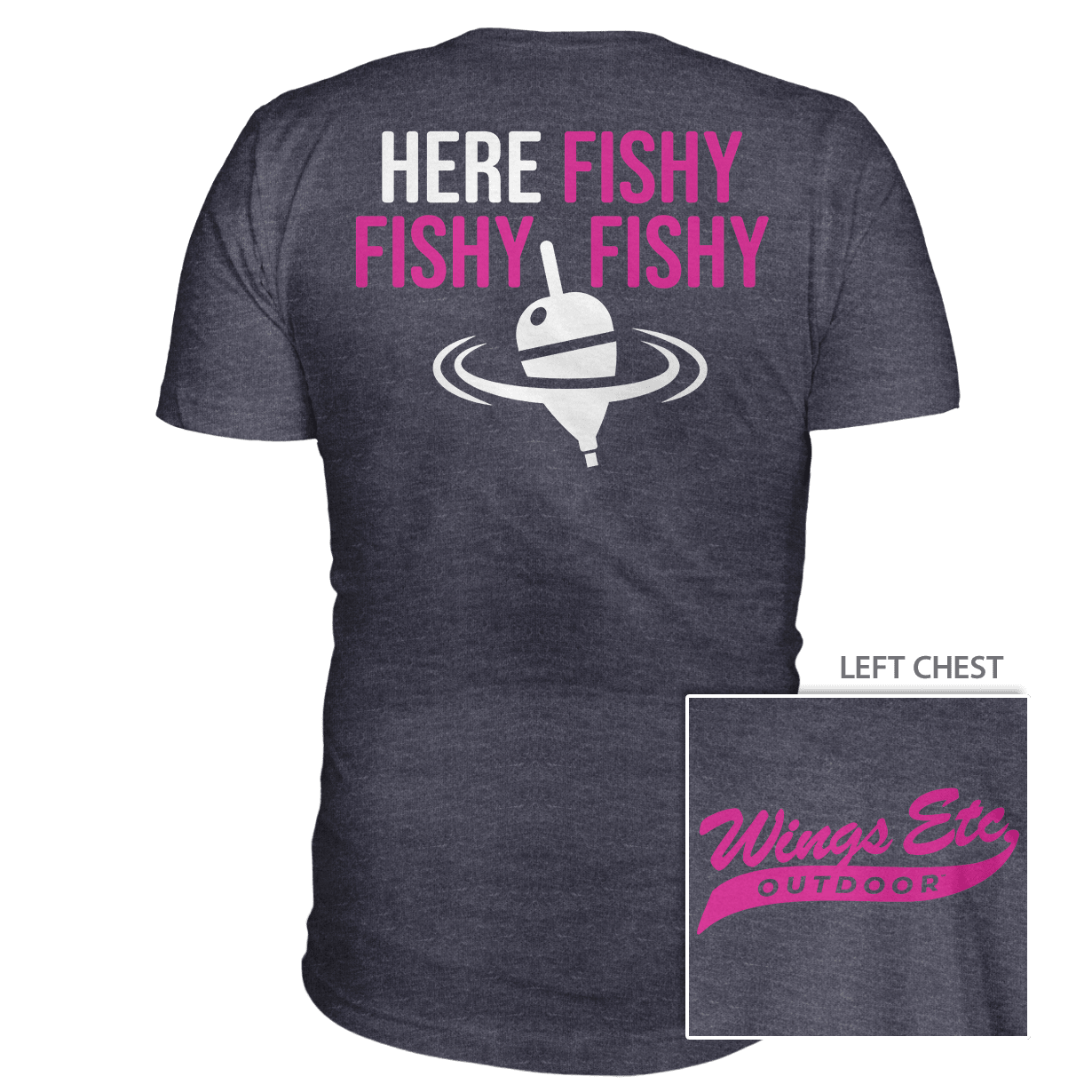 Here Fishy Fuschia White