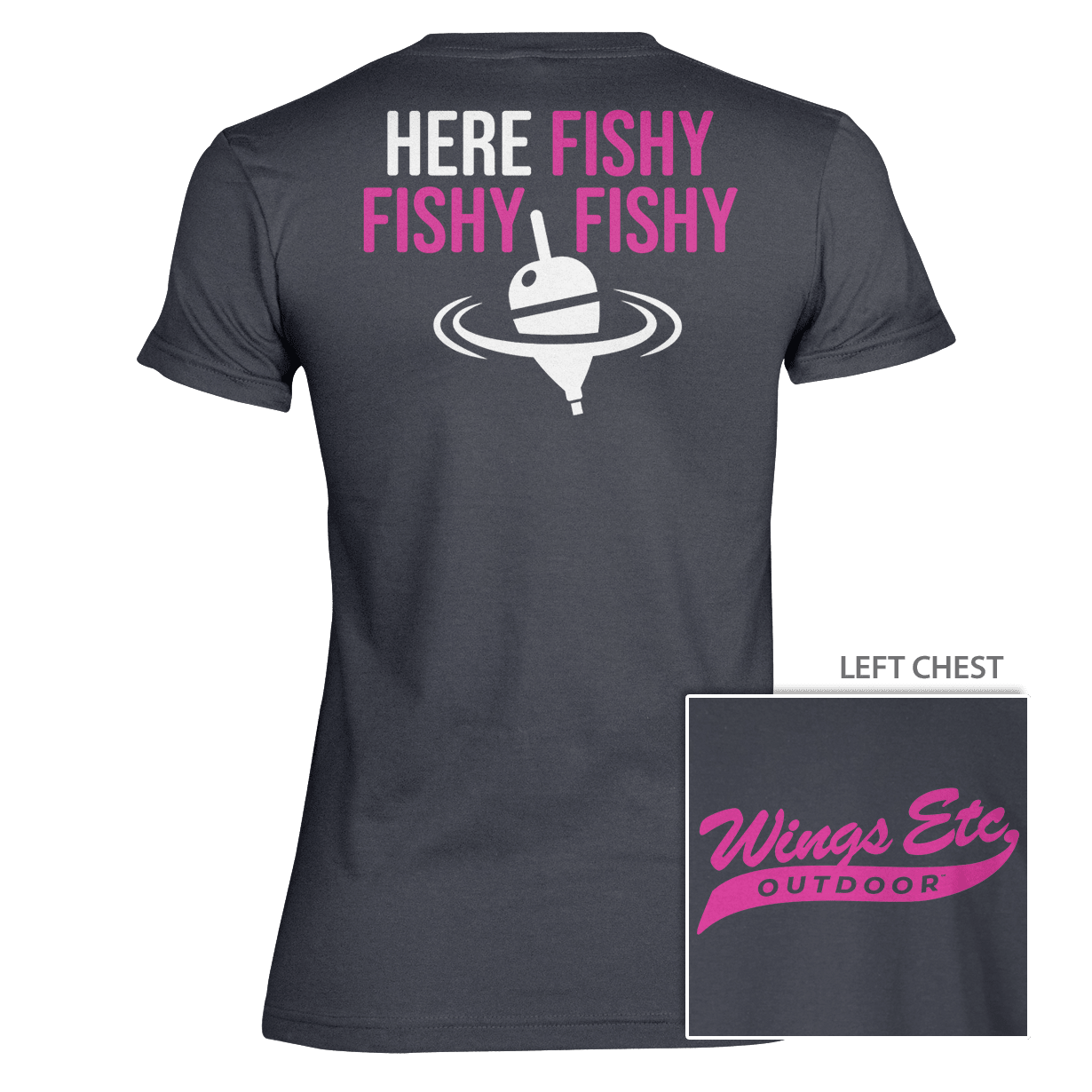 Here Fishy Fuschia White