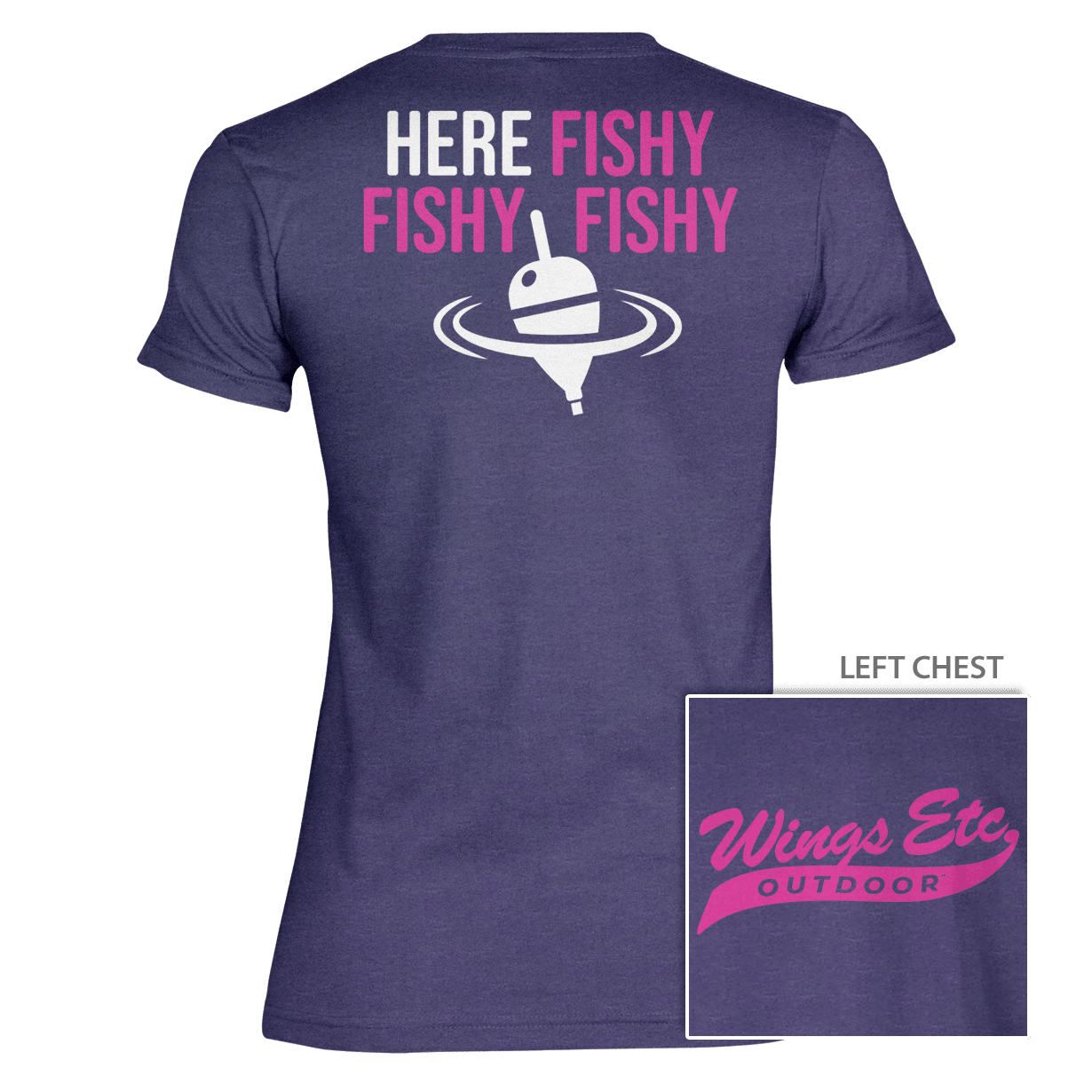 Here Fishy Fuschia White
