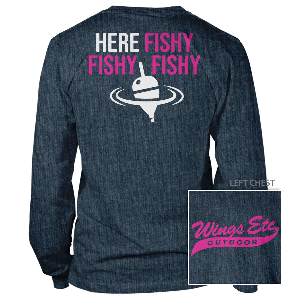 Here Fishy Fuschia White