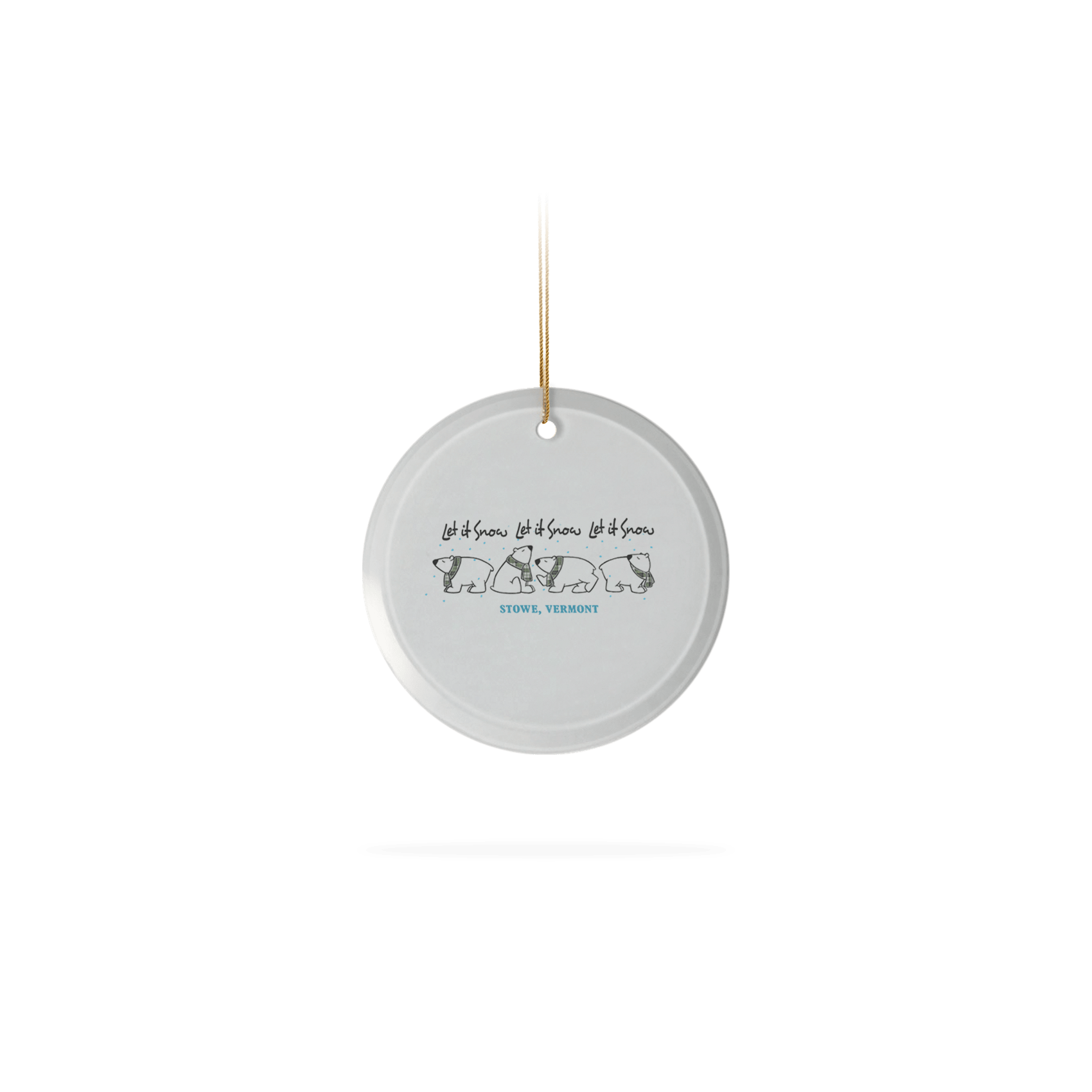 Frosted Glass Ornament 3.5"