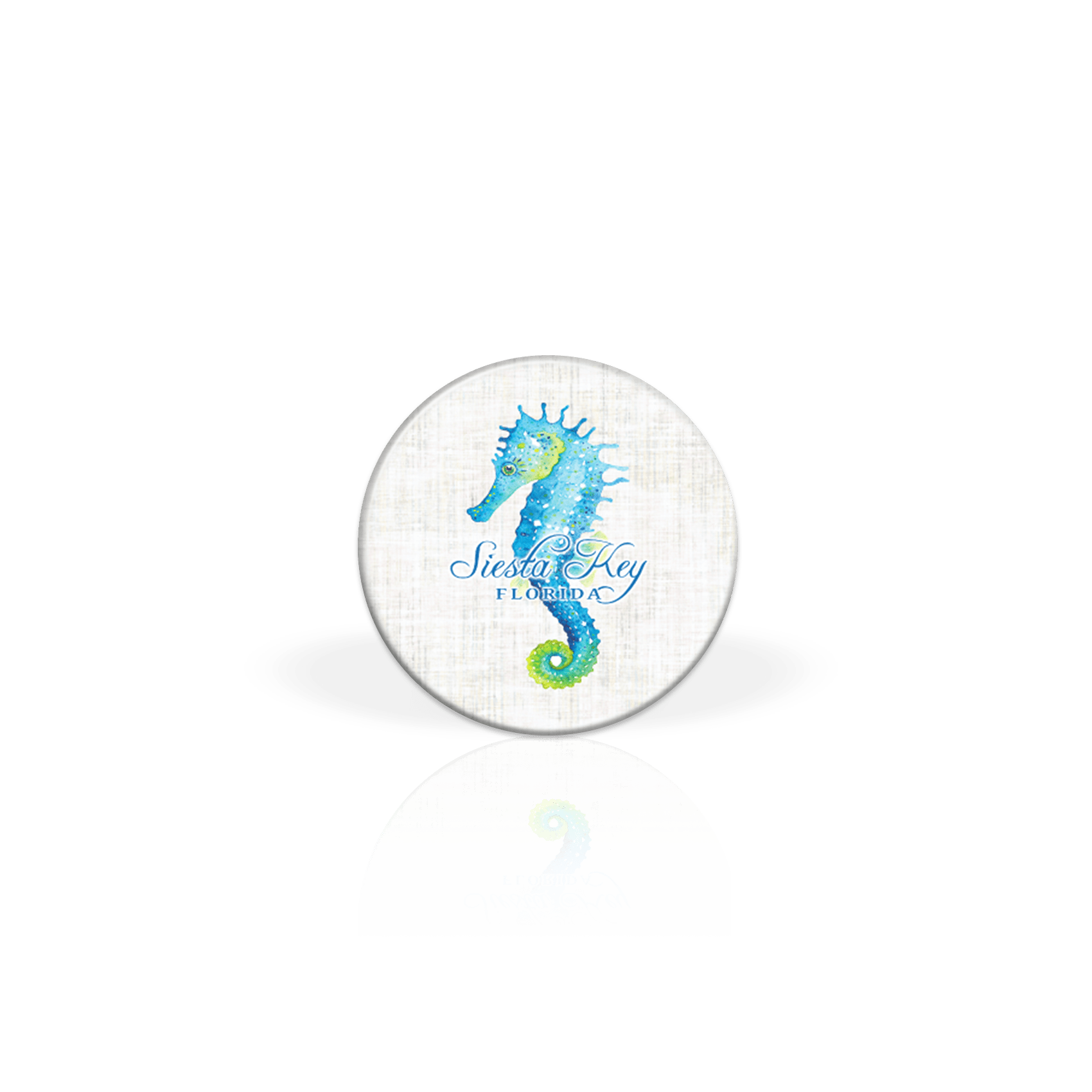 Linen Watercolor Seahorse